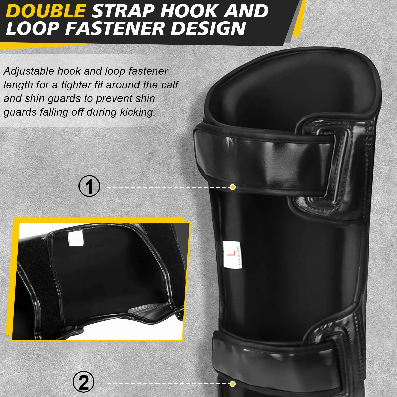 Espinilleras de Kickboxing Muay Thai, Protectores de Piernas Ajustables con Protección para el Empeine para MMA