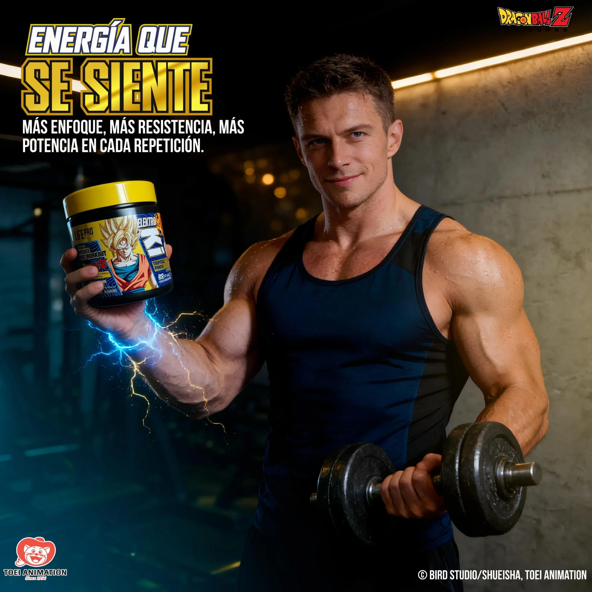 Life Pro Elektro Ki Dragon Ball Z Limited Edition Preentreno 400g Tropical Punch
