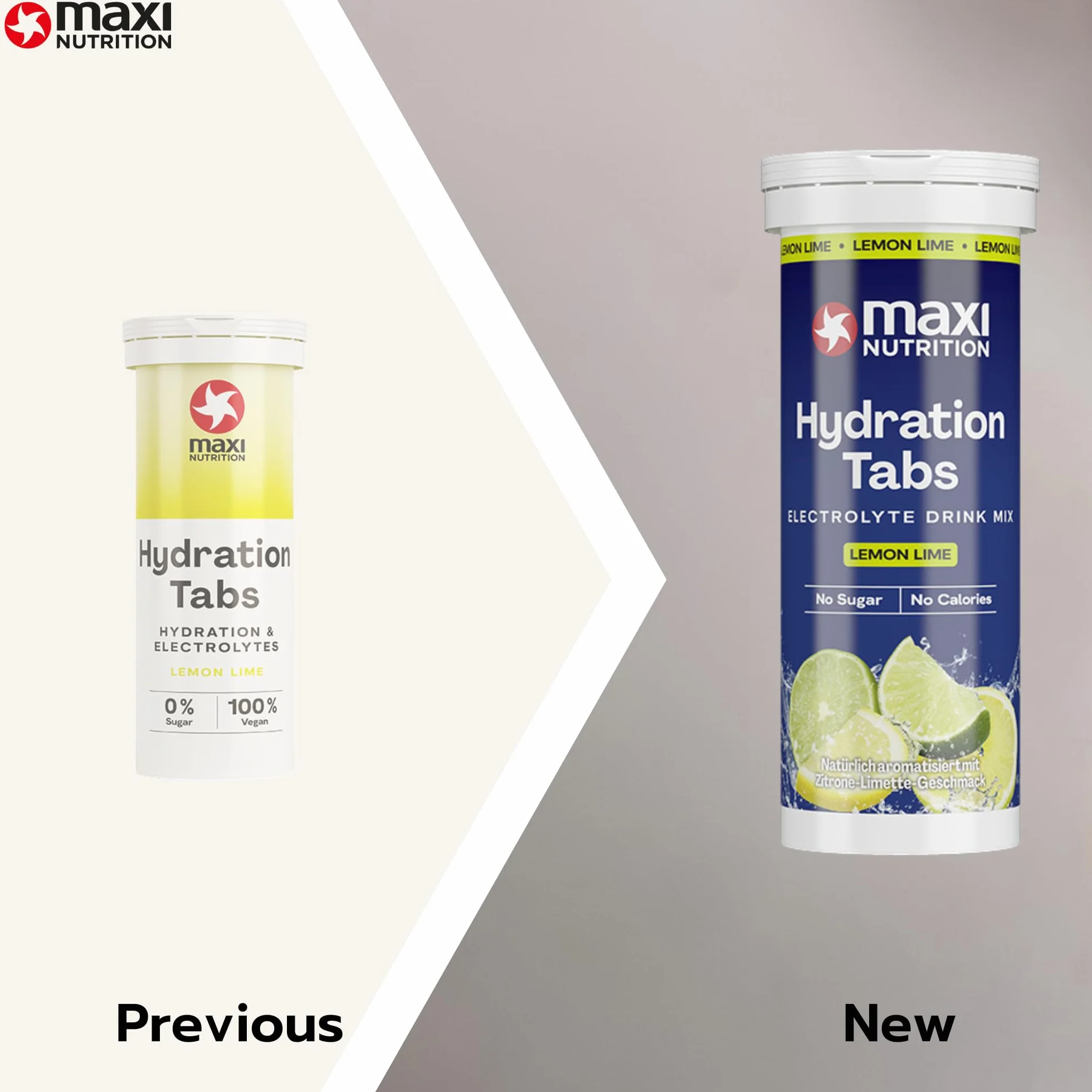 Maxi Nutrition Tabletas de hidratación electrolitos efervescentes cero azúcar Sabor Lima Limón