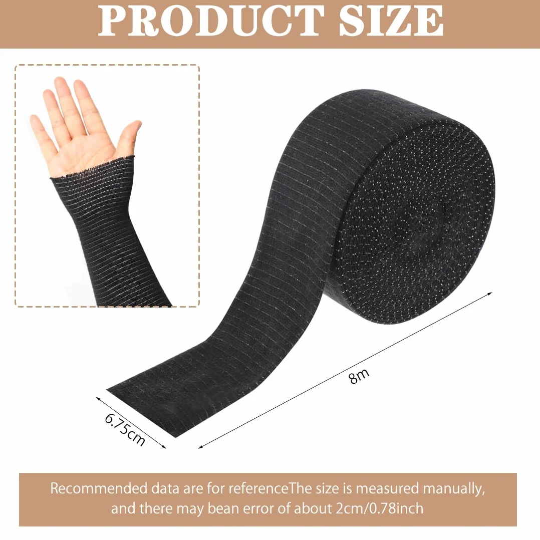 Vendaje elástico tubular deportivo 6,75 cm x 8 m, compresión talla C para tobillo, brazo y pierna