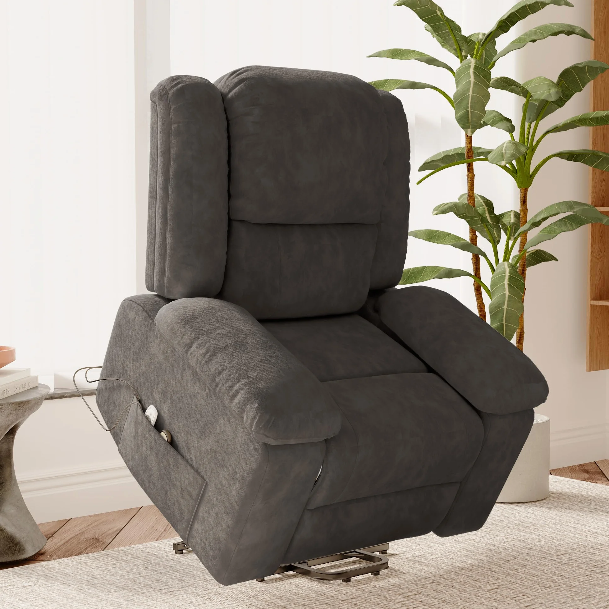 Silla de Masaje Eléctrica Relax con 8 Zonas de Masaje y 2 Puntos de Calor Reclinable Gris