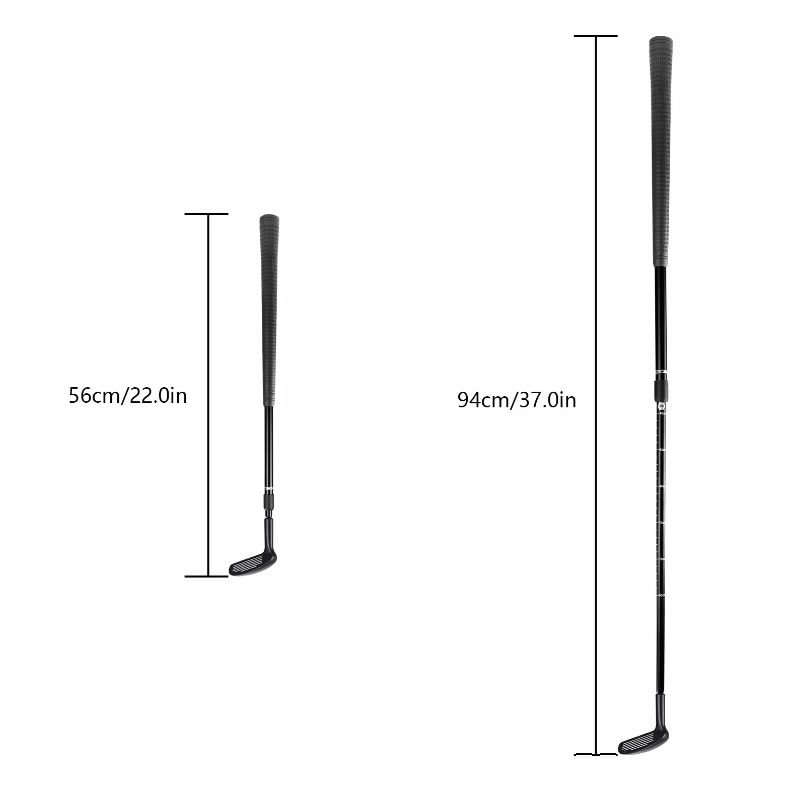 Chipper, de Golf para Hombre, Pala telescópica de aleación de Zinc, Ajustable con Escala, para diestros y Zurdos, Putter de Golf Resistente, para niños Adultos
