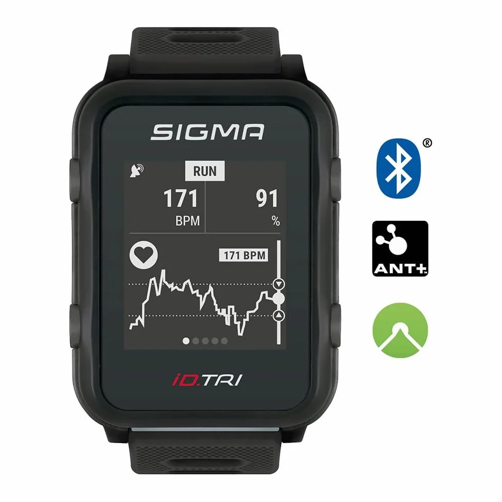 Sigma Sport Id.tri Reloj De Triatlón Con Navegación Notificaciones Negro