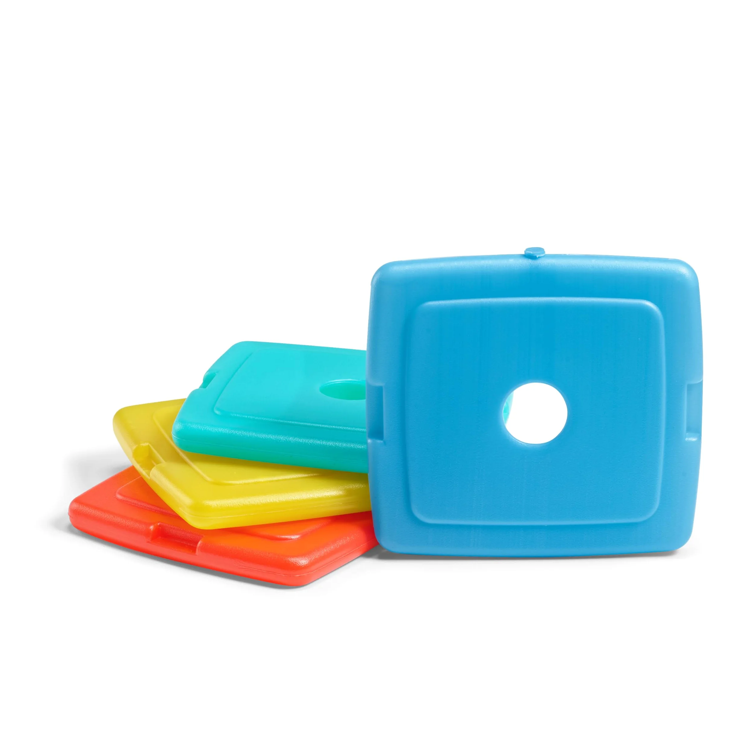 Fit & Fresh Cool Coolers - Paquetes de Hielo Reutilizables Delgados para loncheras, Bolsas de Almuerzo y enfriadores, Juego de 8, Multicolor