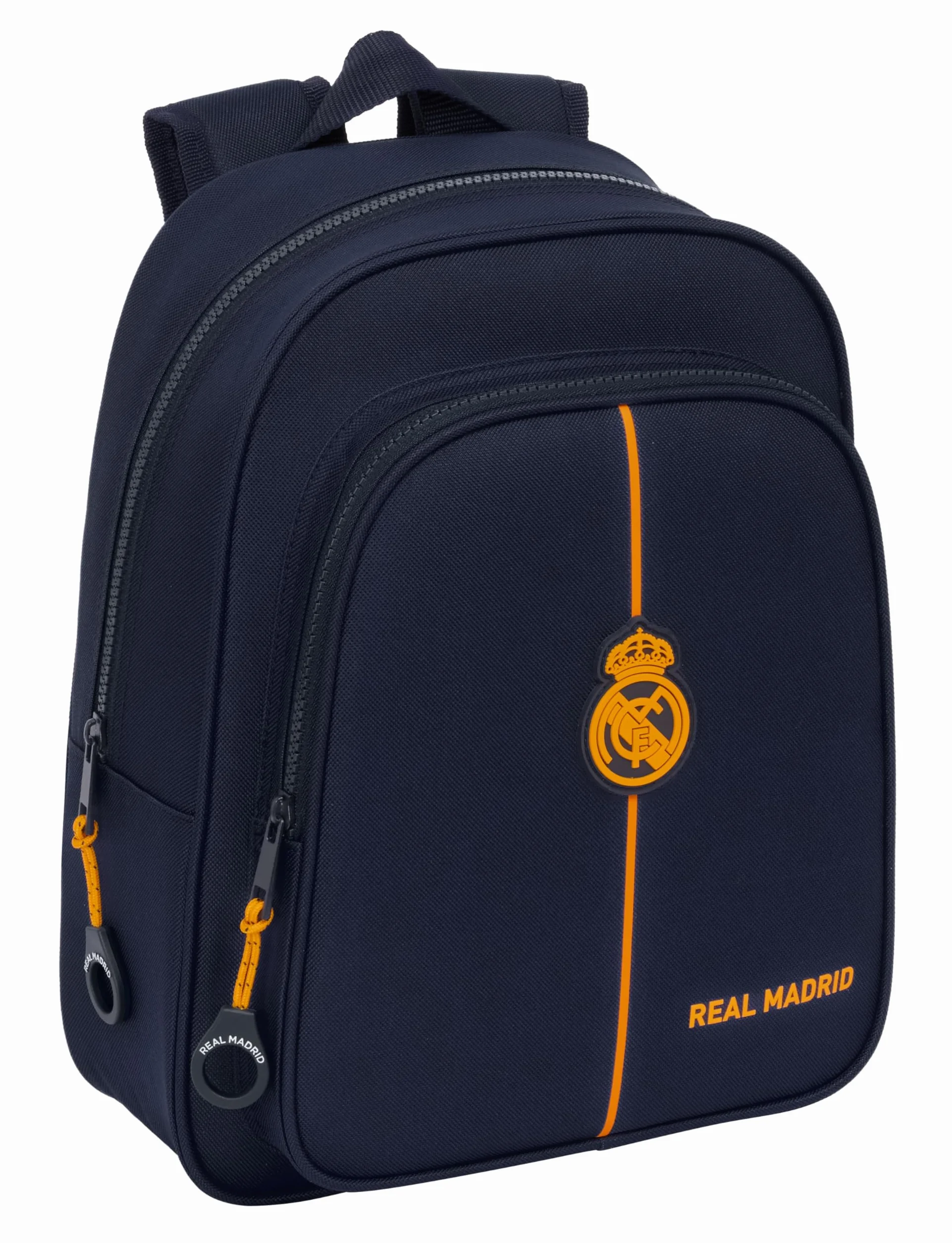 Safta REAL MADRID 2ª EQUIPACIÓN 24/25 - Mochila Escolar Infantil, Ideal para Niños de Diferentes Edades, Cómoda y Versátil, Calidad y Resistencia, 27x10x33 cm, Color Azul Marino