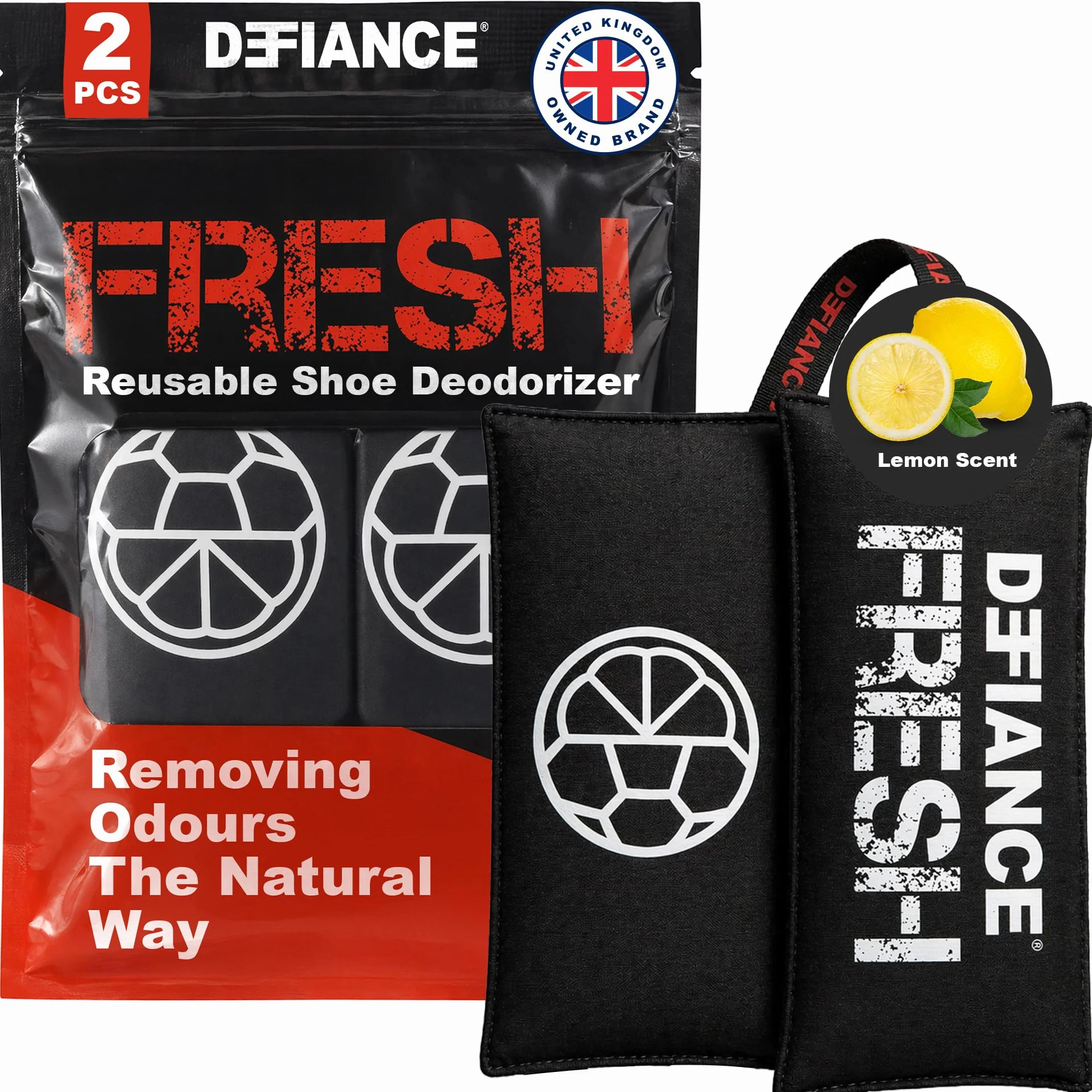 Desodorante para botas y zapatos Defiance Fresh - Eliminador de olores reutilizable