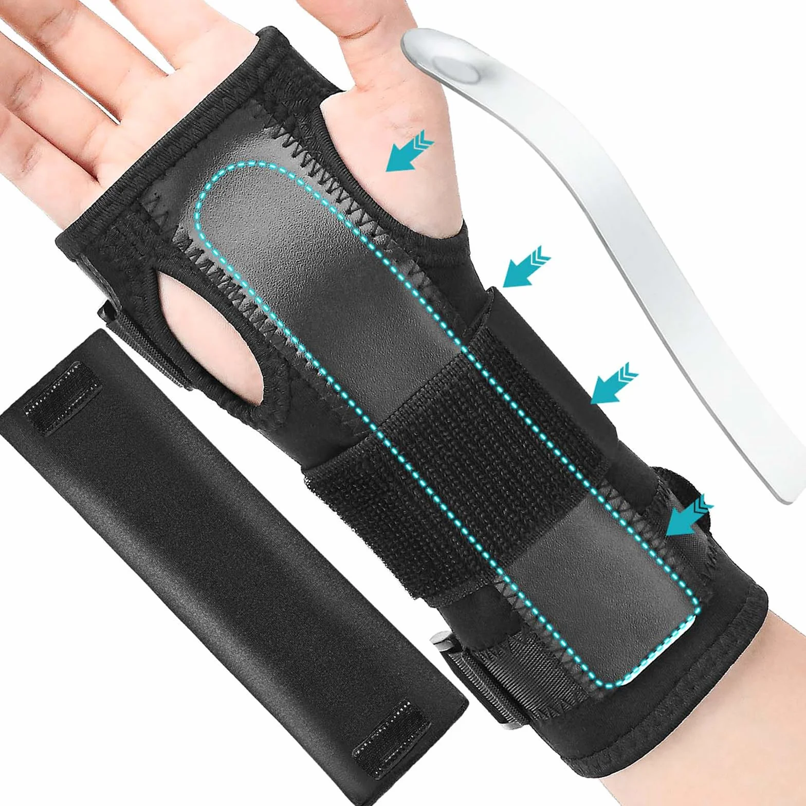 Muñequera Tunel Carpiano Férula Muñeca Adaptable Mano Derecha Izquierda Tendinitis Esguince Ortopédica S