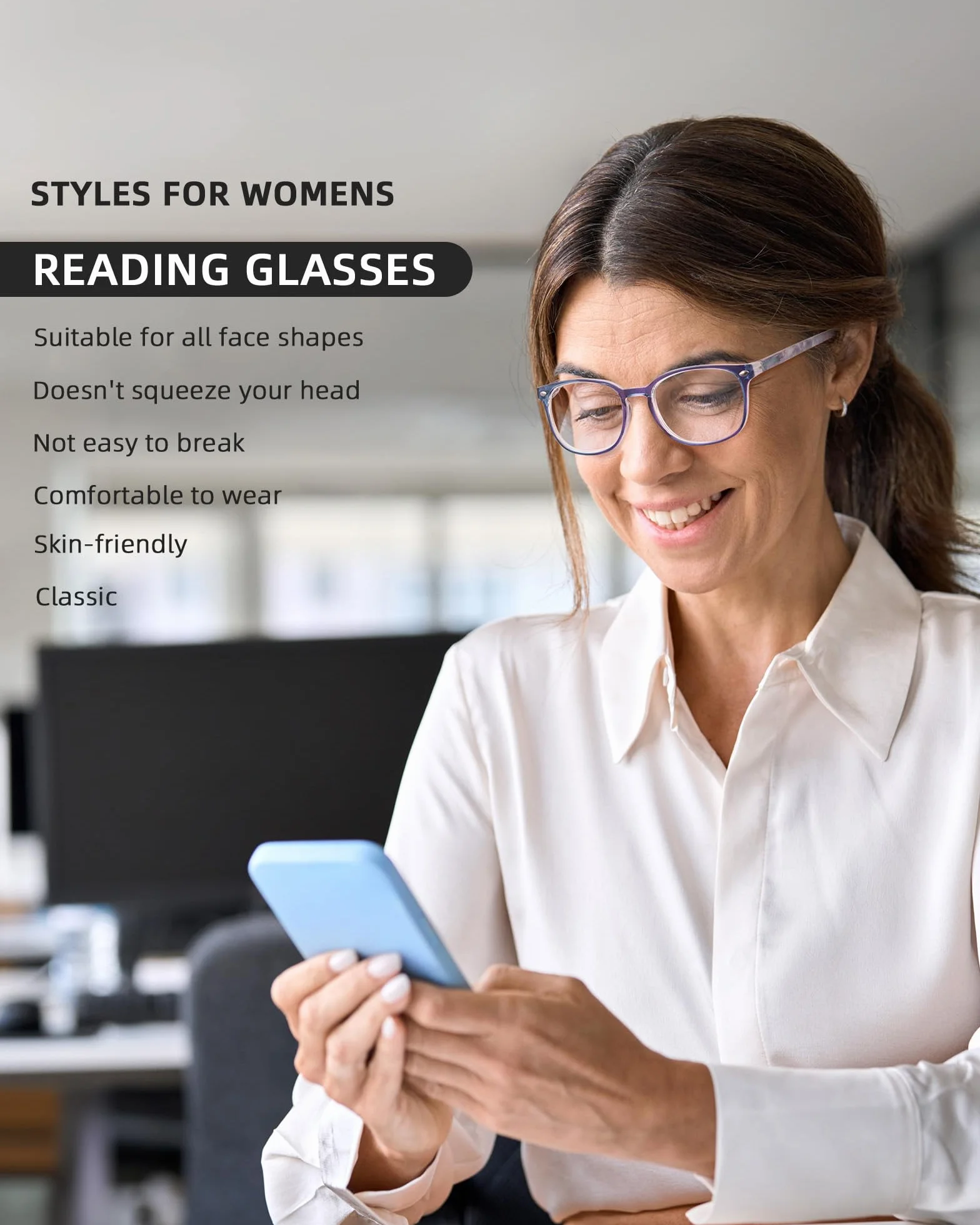 JM Gafas de Presbicia y Lectura para Mujer Pack 4 Unidades