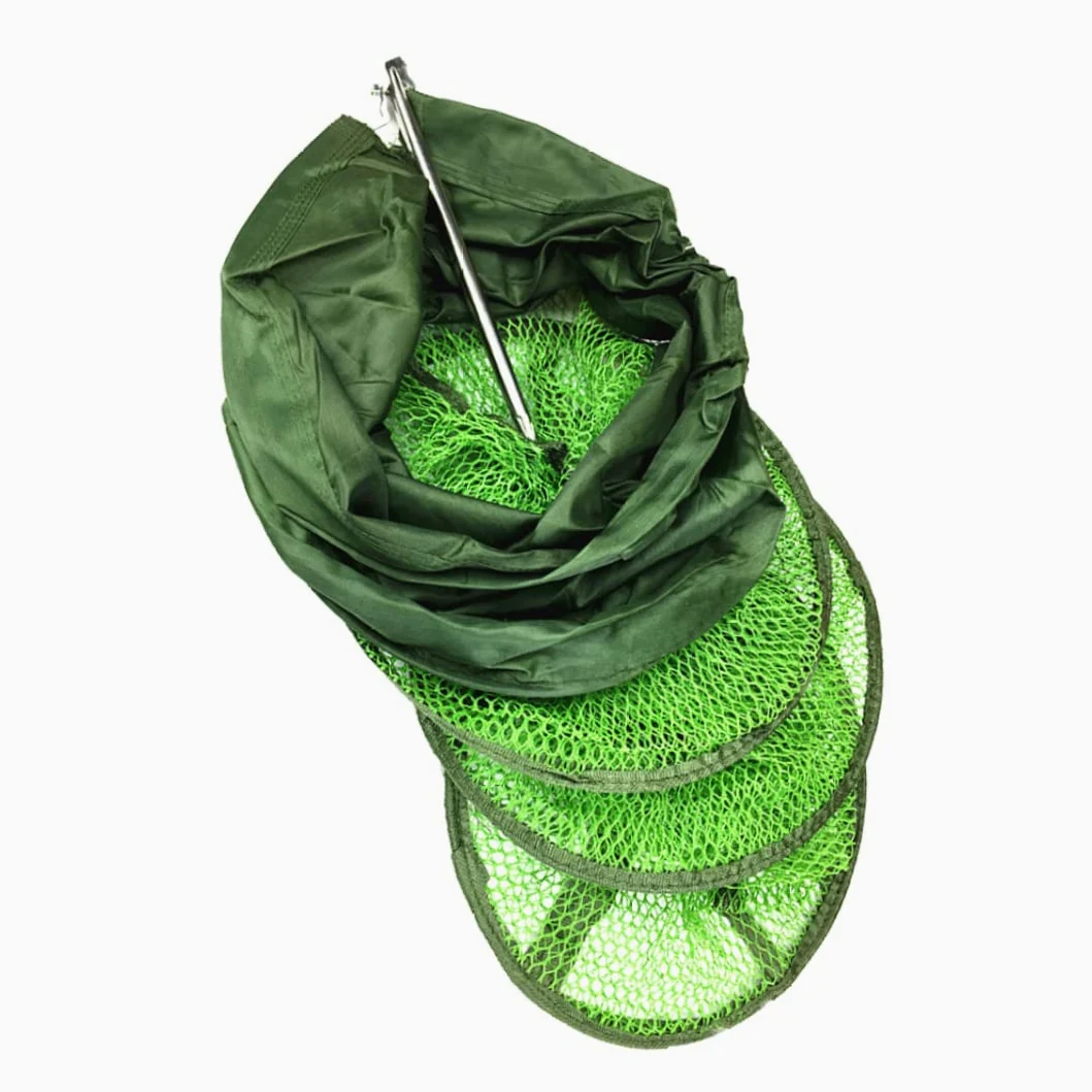 Red de pesca de malla plegable jaula de pescado cesta de pesca para guardar cebos cangrejos 25 cm