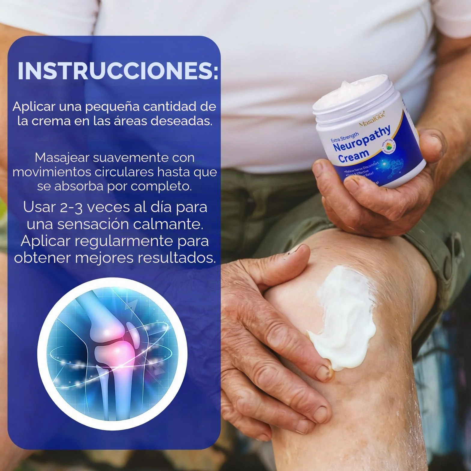 Crema para Neuropatía 120g Alivio Dolor Nervioso Reduce Hormigueo Entumecimiento con Árnica Aloe Vera y Vitamina B6