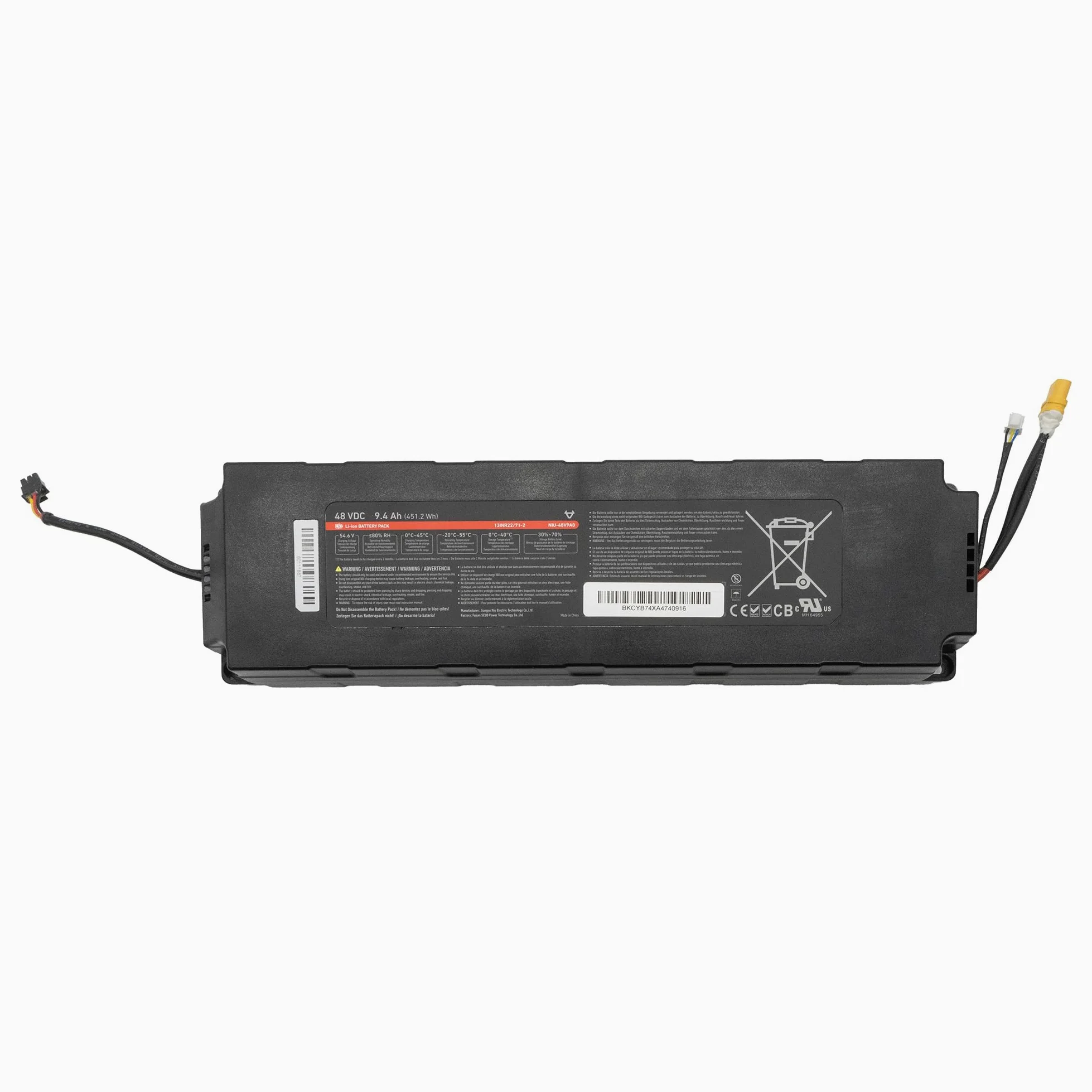 eWheel KR Battery Pack_EU para Patinete eléctrico conexión fiable Entre componentes electrónicos del Patinete para un Funcionamiento Estable y Seguro