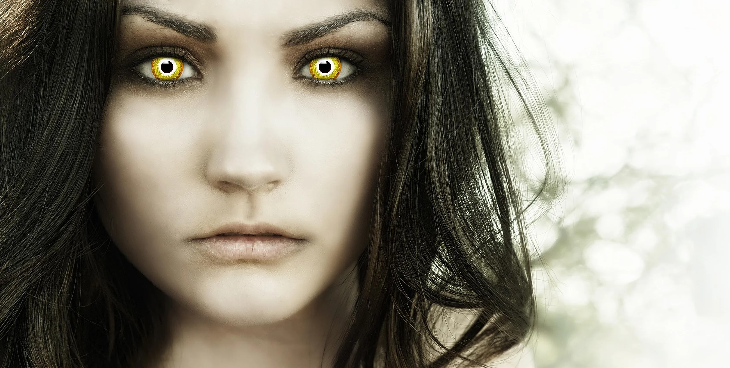 FXCONTACTS Lentes de contacto de colores Halloween carnaval 2 uds 1 par suaves desechables sin graduación AVATAR AMARILLO