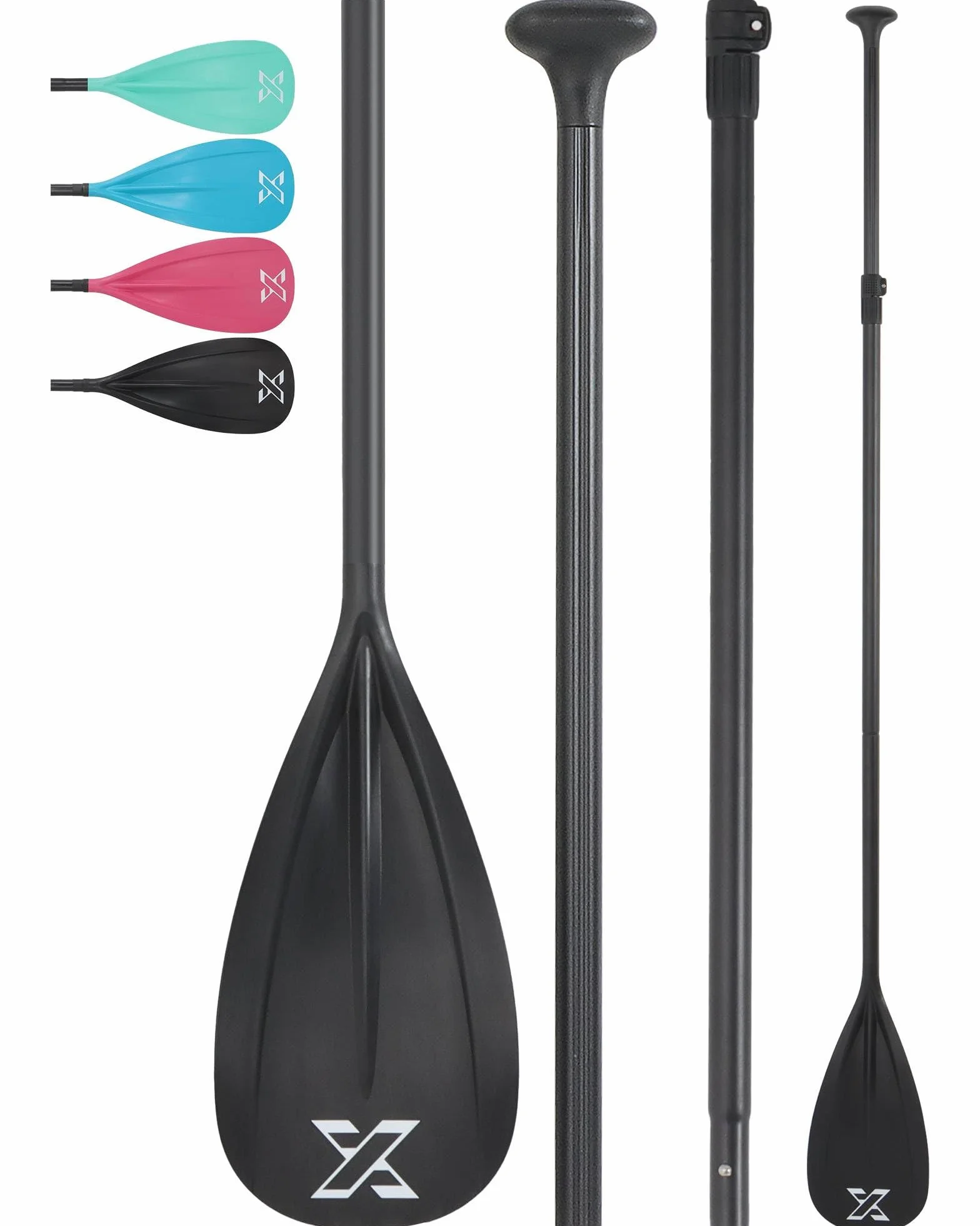 ZLX Remo Paddle Surf，Pala Surf Carbono de Aluminio Ajustable de 3 Piezas Hoja de Fibra de Vidrio Surfear, Flotar y Disfrutar de los Deportes acuáticos