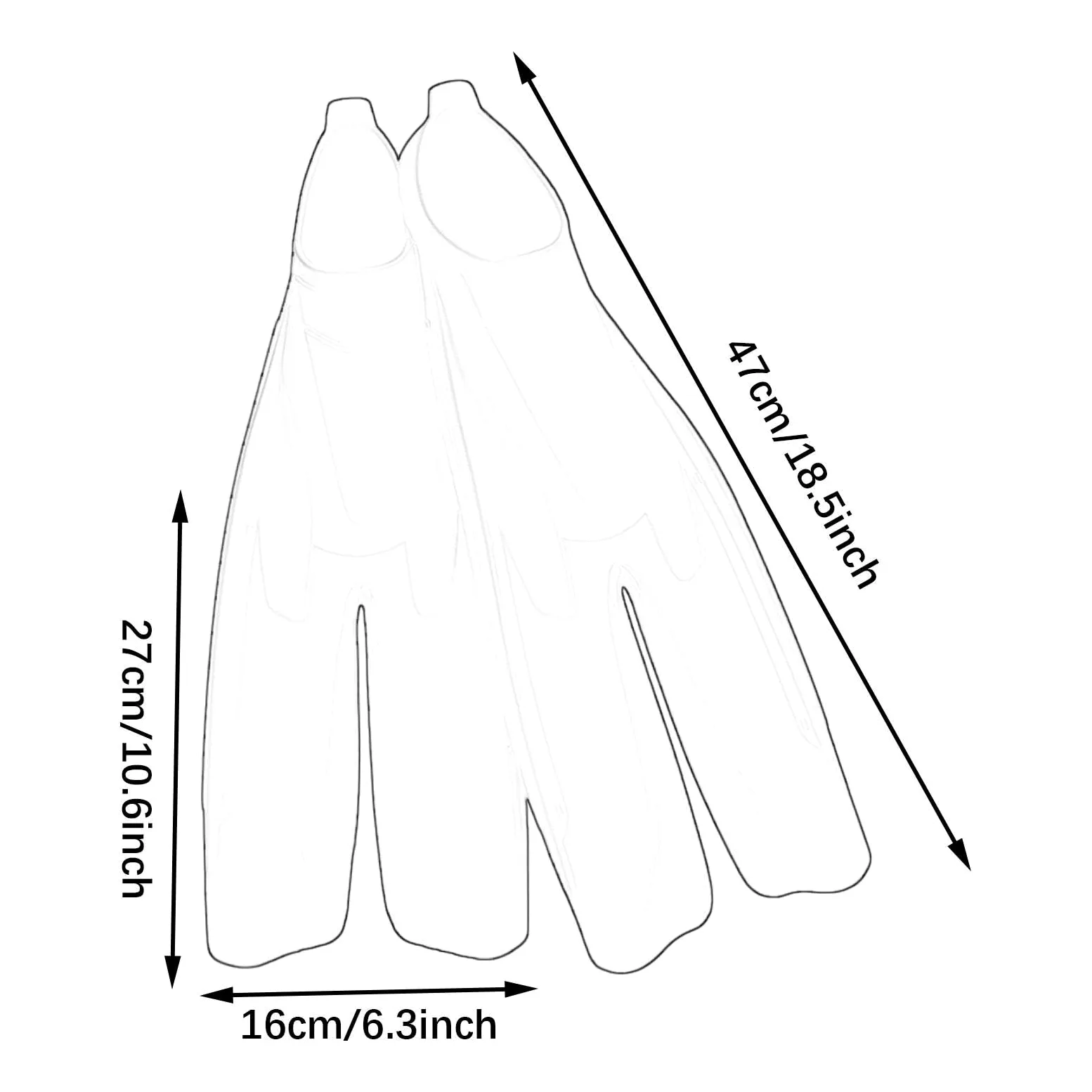 Homyl Aletas de Snorkel, Aletas de Buceo, Aletas Largas Flexibles Portátiles, Zapatos de Natación Profesionales para Hombres Y Mujeres, Aletas de Natación,