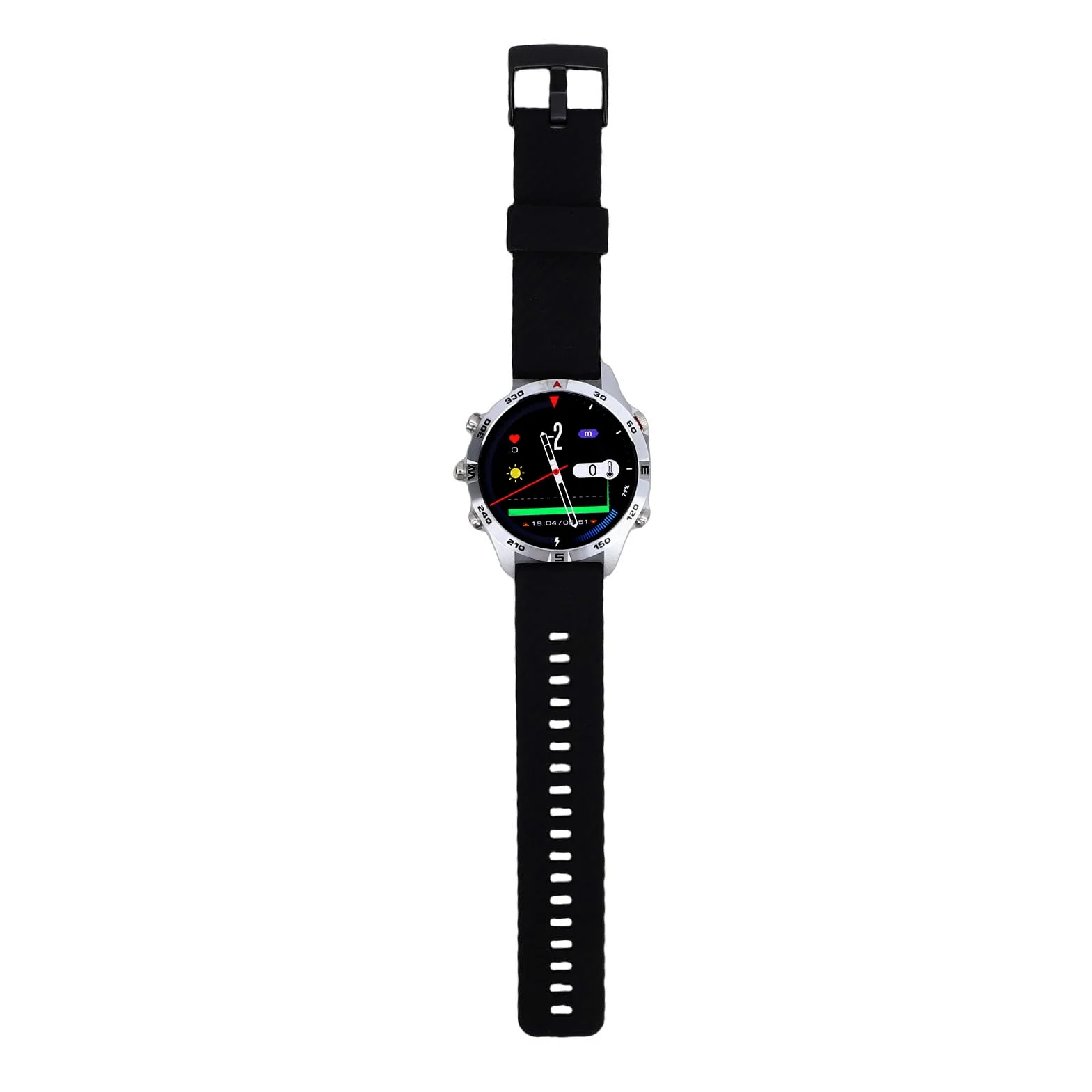 Bewinner Reloj Inteligente de Buceo Reloj de Buceo Profesional Impermeable para Hombres con Barómetro con Sensor de Profundidad para Nadar Senderismo, Pantalla de Silicona de