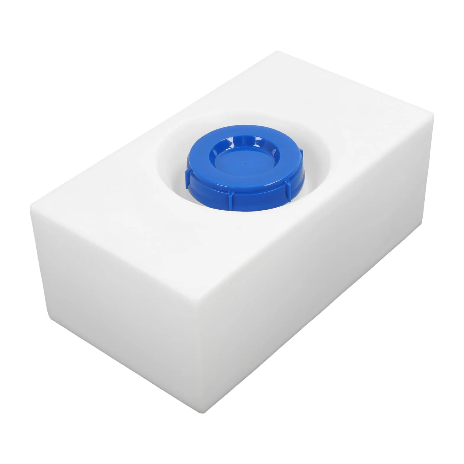 Depósito de almacenamiento de agua de 8 galones LLDPE a prueba de paso – Tanque de retención de agua dulce para caravanas, remolques, barcos, forma cuadrada, lisa y sellada, entrada de boca de 130 mm