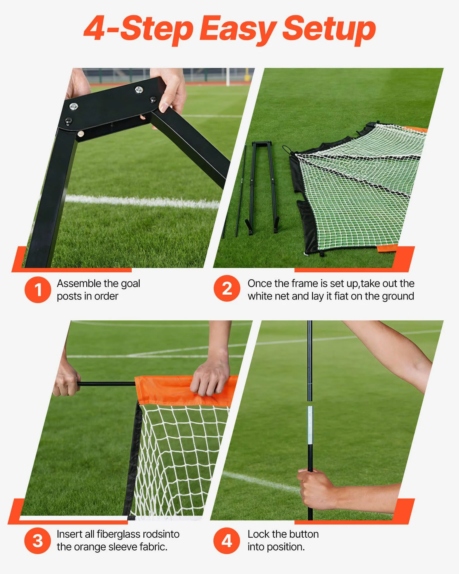 VEVOR Portería de lacrosse, red de lacrosse, portería de lacrosse portátil con bolsa de transporte, red de lacrosse de hockey con cobertura extendida, juego completo de accesorios de entrenamiento