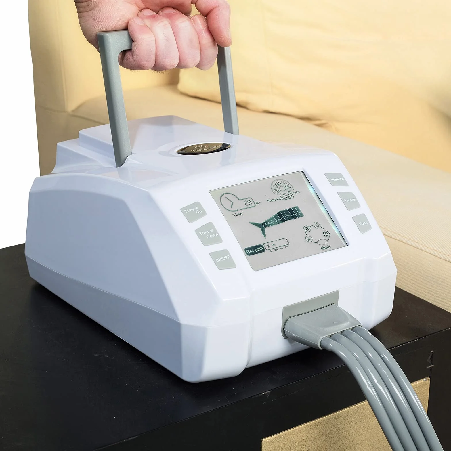 Masajeador de Piernas, Abdomen y Brazo - Equipo de Masaje por Aire Digital con Intensidad Regulable