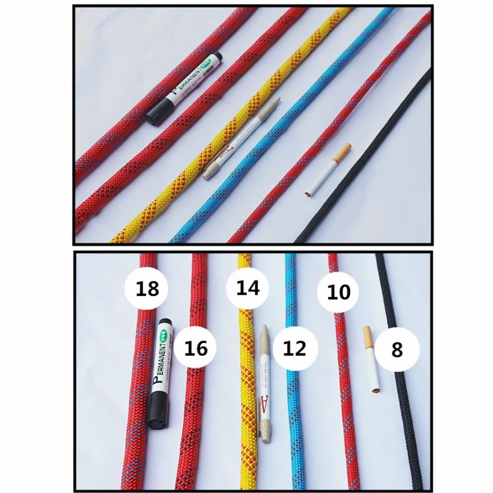 Cuerda de escalada， Espesor 12 Mm, Cuerda De Bloqueo Estático, Línea De Vida De Descenso Colgante, Cuerda De Paracaídas De Escape, Bloqueo De Seguridad, Deporte, Montañismo, Operación A Gran Altitud(G