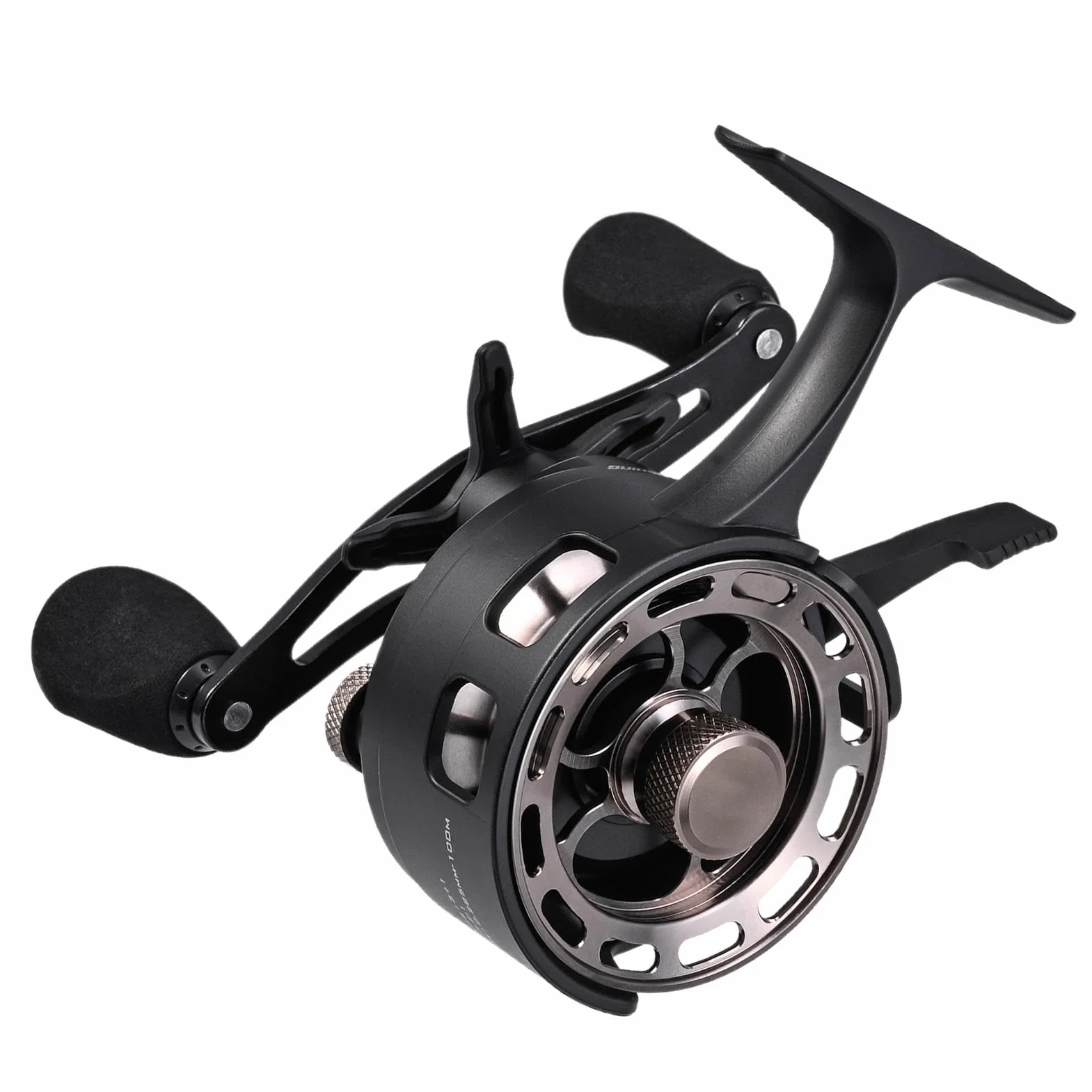 Carrete de pesca en hielo, carrete de freespool en línea, resistente al desgaste, 3+1 BB, diámetro grande