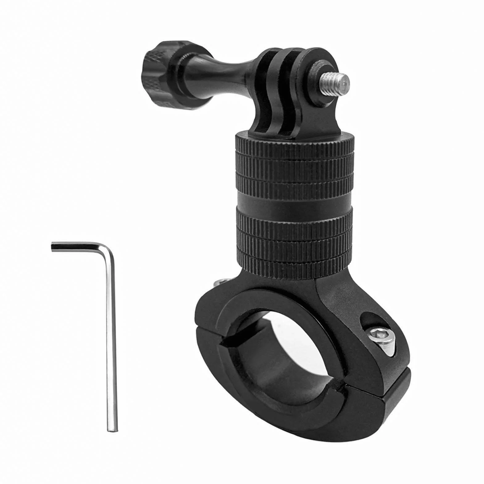Soporte para Bicicleta para Cámara de Acción Aluminio Rotación de 360°para Hero 12 11 10 9 8 7 6 Session 4K Insta-360 Go3 Go2 X3 X2 Actioncam