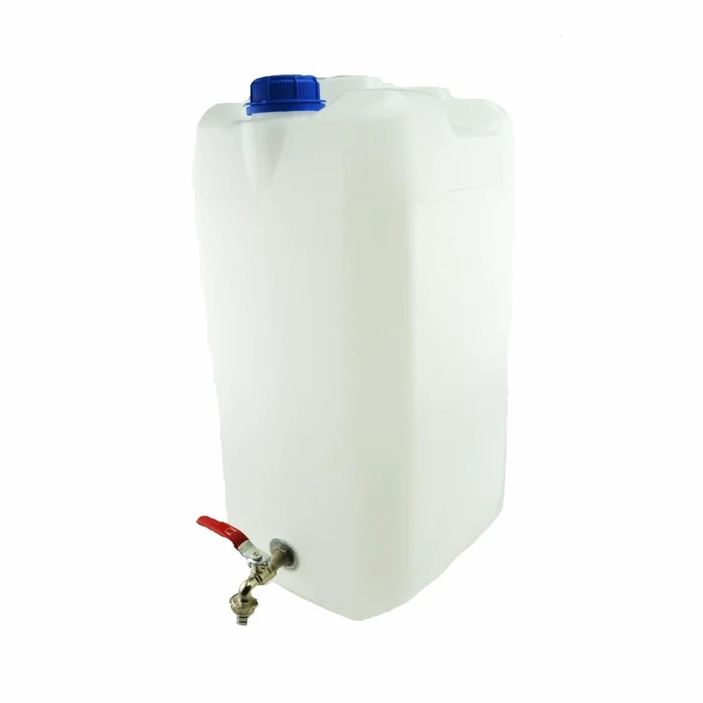 Bote de agua de 30 l de plástico, depósito de agua con grifo, juego de 2 unidades, depósito de agua, recipiente de agua potable, recipiente de plástico, para casa, jardín, camping, etc., sellado