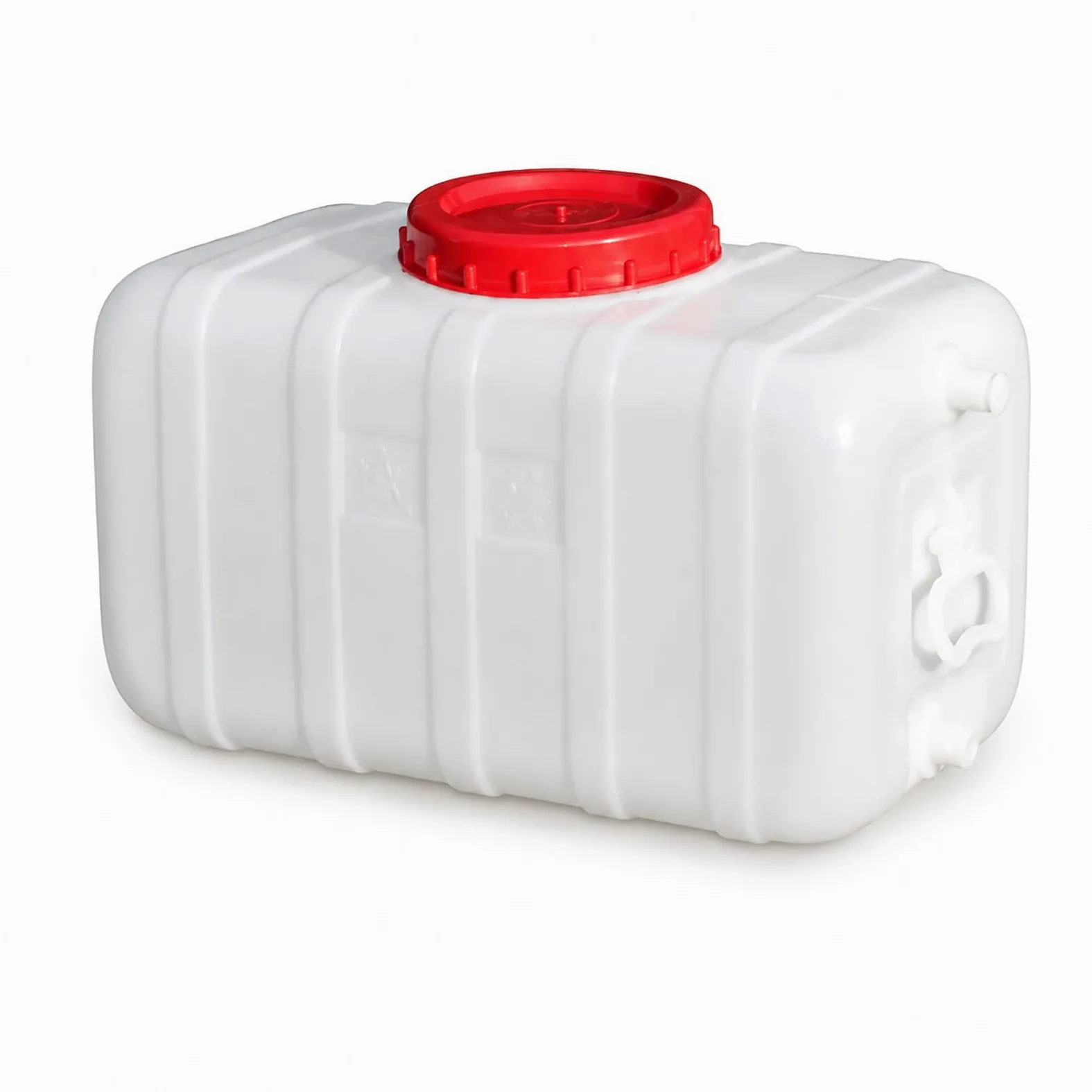 Depósito de Agua con Grifo, Bidón de HDPE de Calidad Alimentaria con Boca Ancha y Asa Lateral, para Camping, Camper, Jardín y Emergencias,95L
