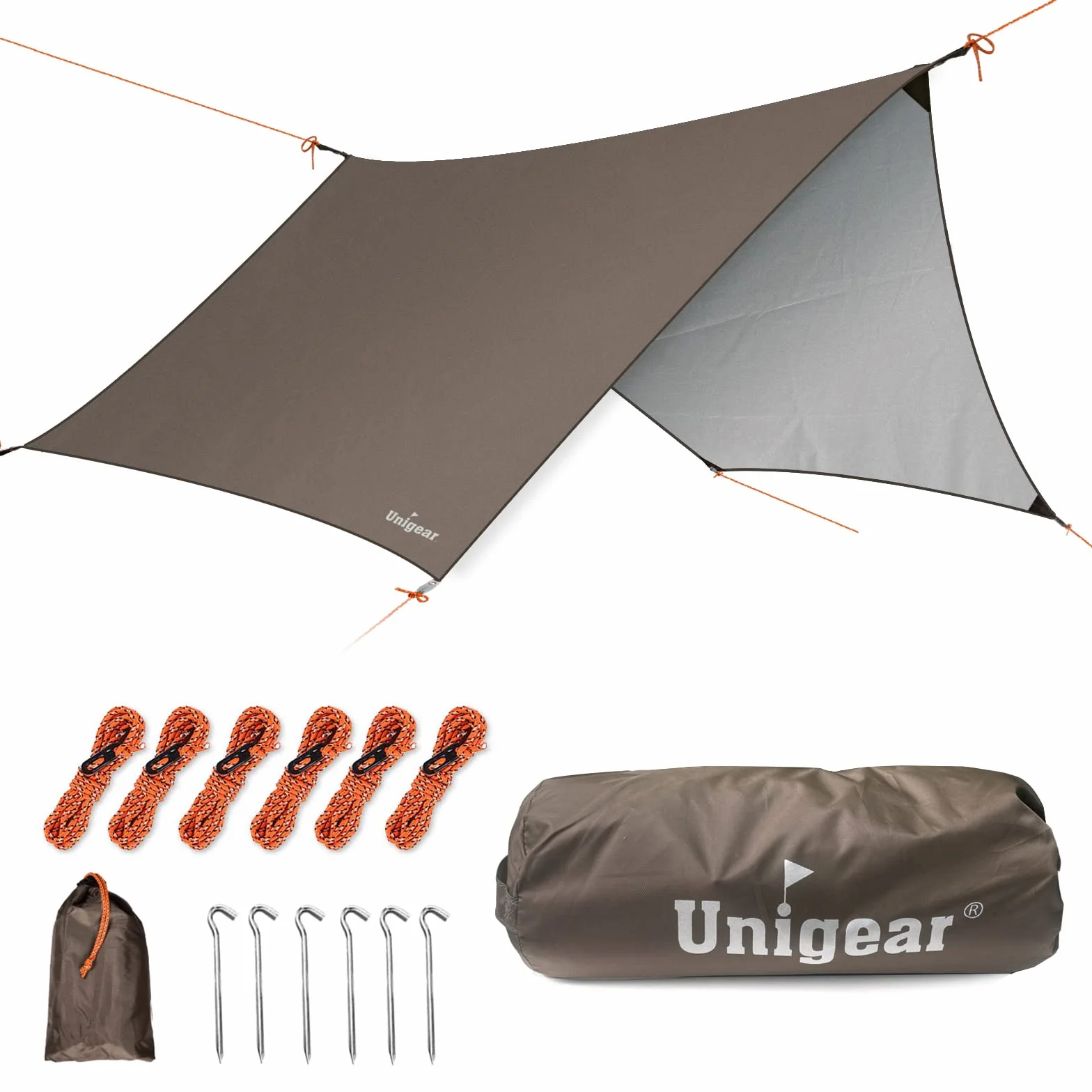 Unigear Toldo Camping Impermeable 350x290cm Anti-Viento Protector Suelo