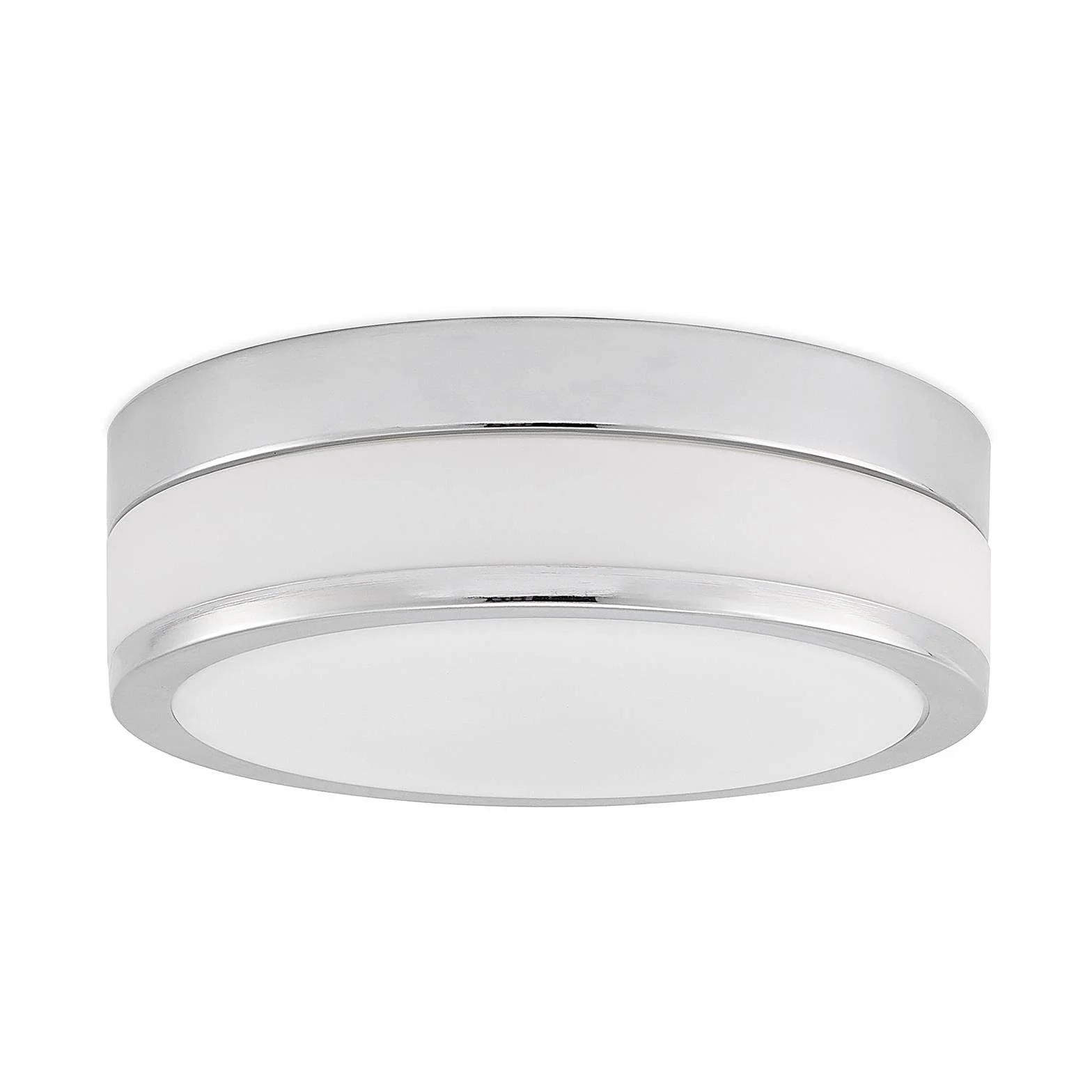 Lindby Lámpara de techo Flavi Plateado Vidrio 2 llamas E27 para Cuarto baño