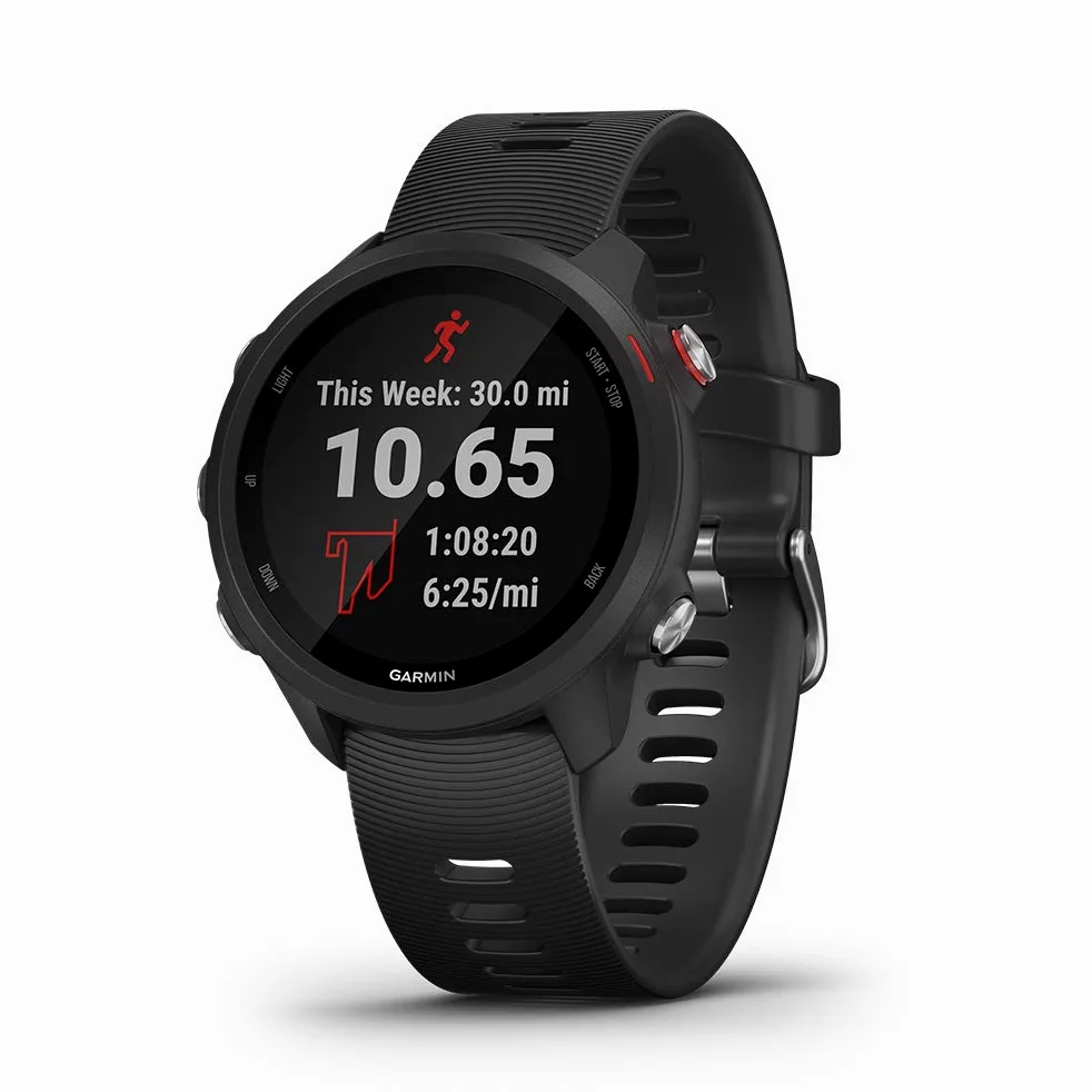 Garmin Forerunner 245 Music, reloj inteligente GPS para correr con música y dinámica avanzada, color negro (renovado)