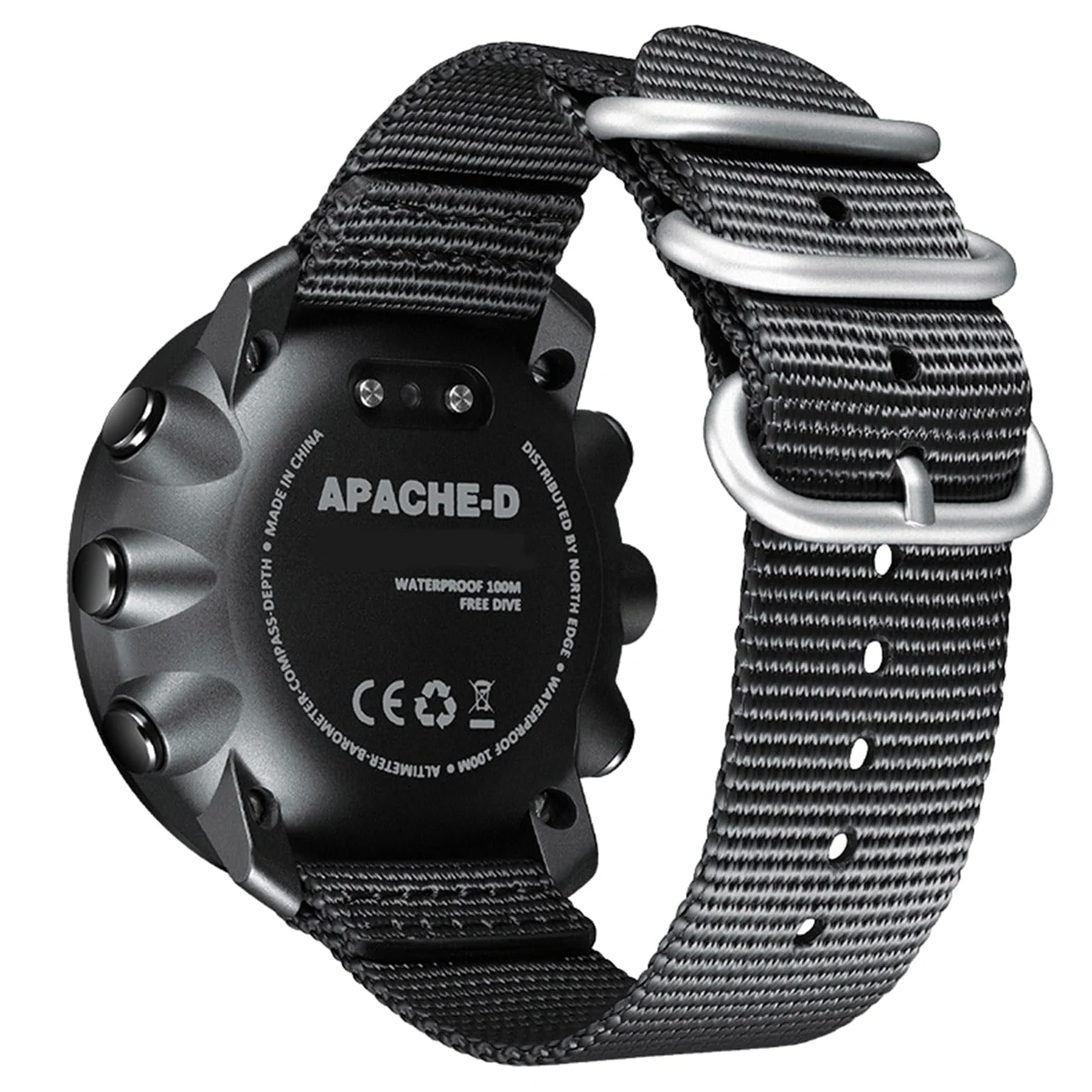 banapoy Reloj Digital para Hombre, Reloj de Pulsera Profesional Impermeable para Natación y Buceo con Retroiluminación LED, Cronómetro, Brújula y Profundidad de 100 M, Resistente a la Lluvia Alarma