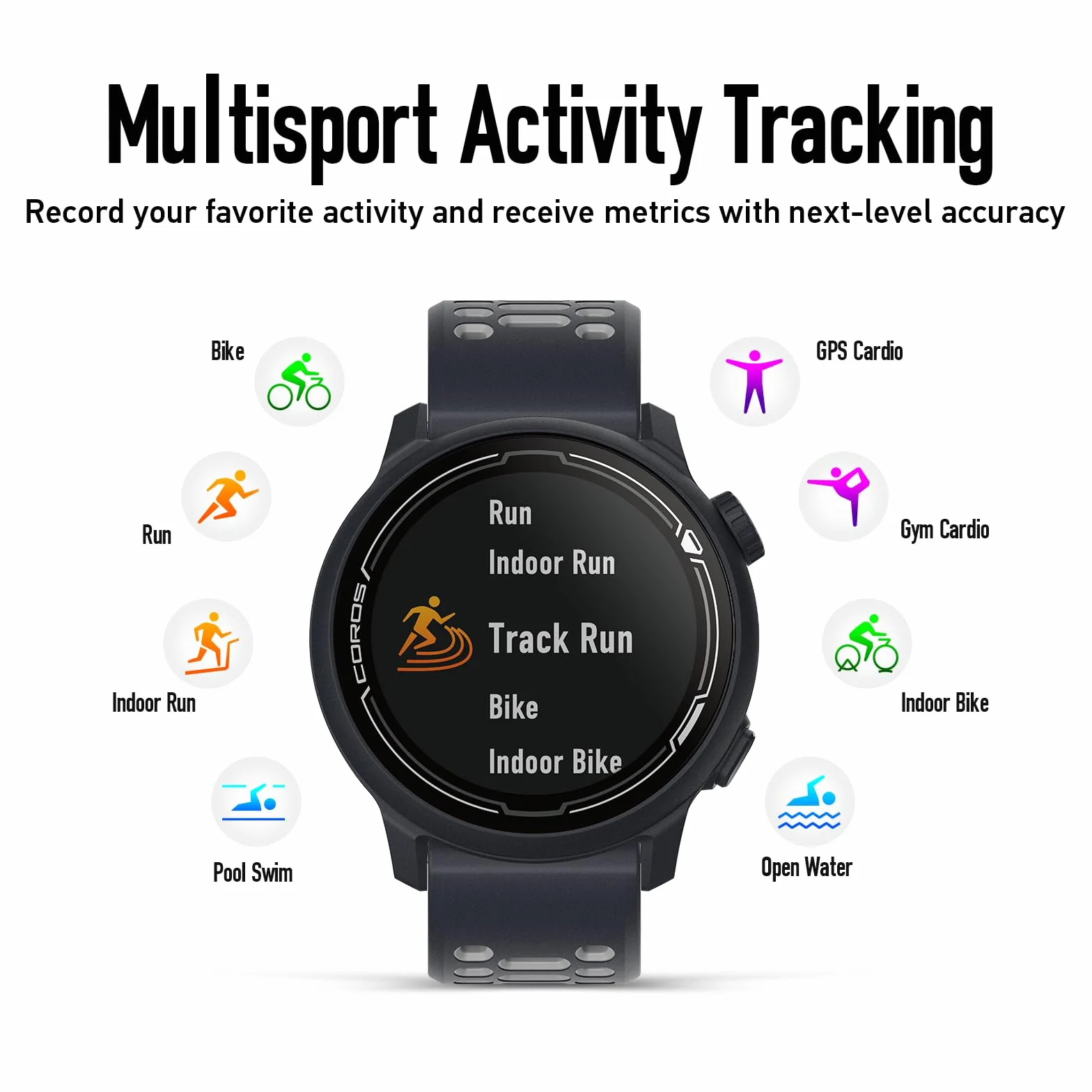COROS Pace 2 Premium GPS Sport Watch White Silicone Band