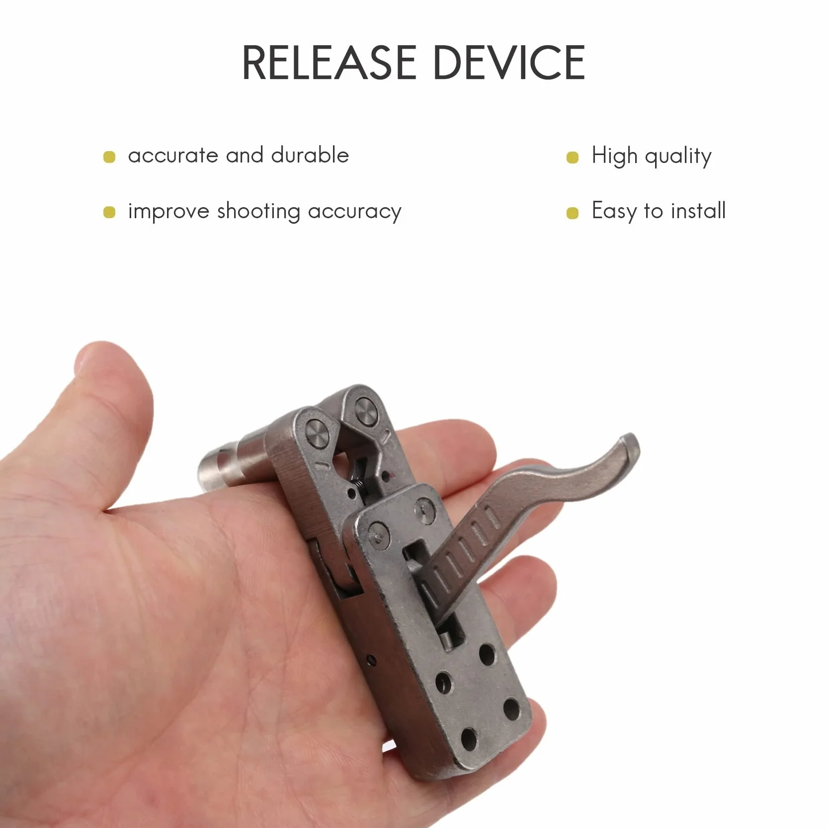 Dispositivo de liberación de acero inoxidable para el área al aire libre pulido DIY gatillo herramienta pulsera tiro arco accesorios