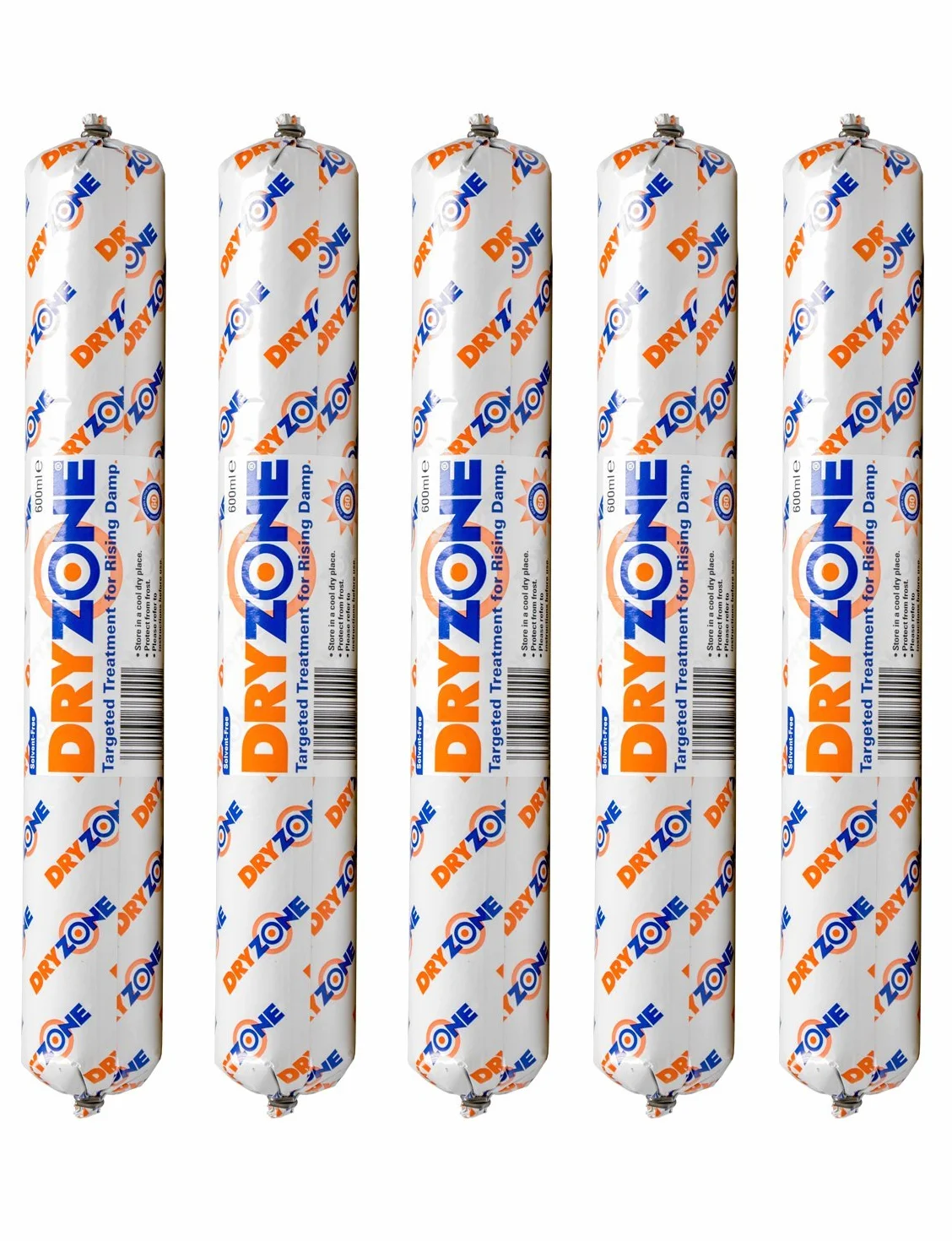 Dryzone Gel de Inyección Química Antihumedad 600ml x 5 Tratamiento de Humedades por Capilaridad para Muros