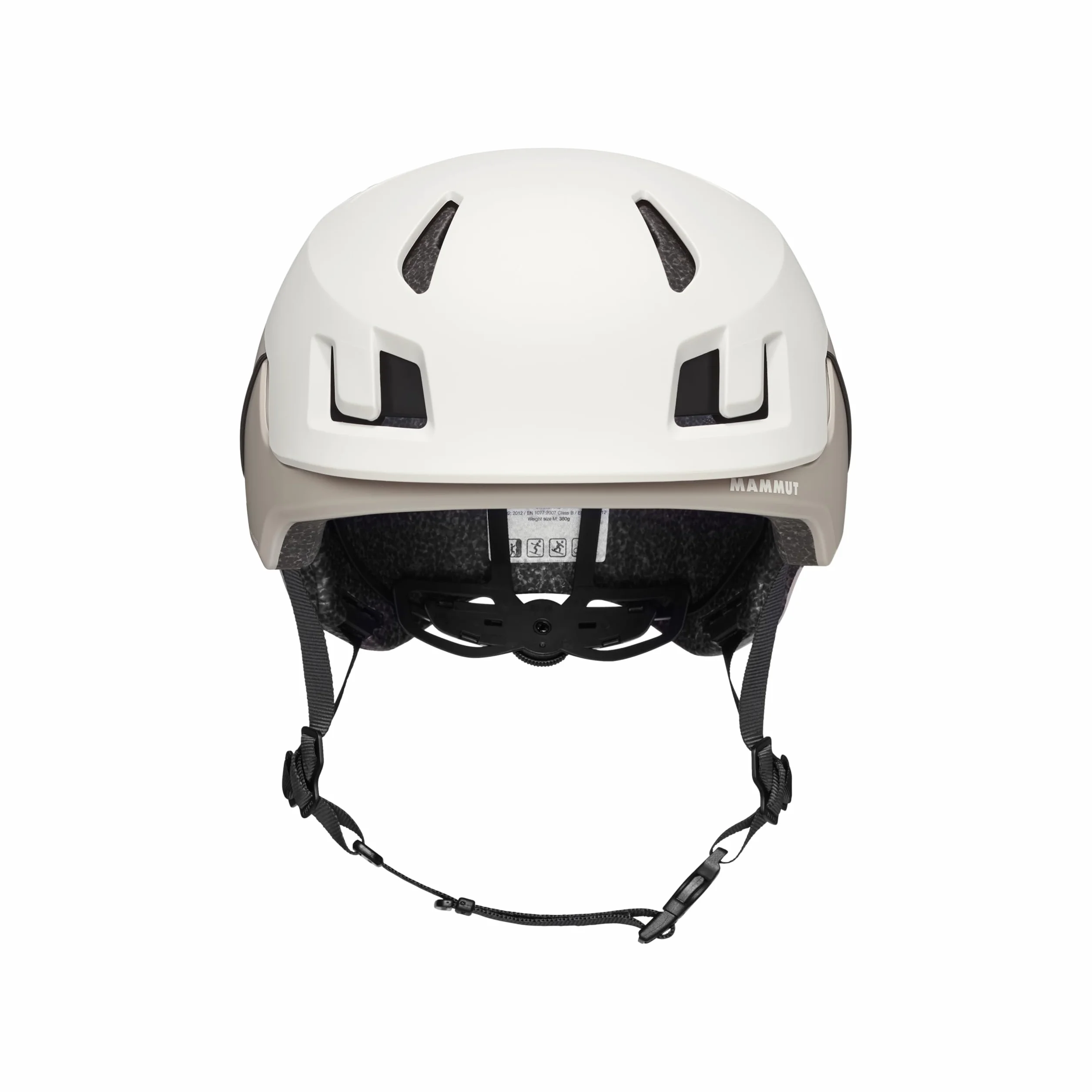 Mammut Casco Haute Route | para esquí, Ciclismo y Escalada, Accesorios de montaña | Blanco-Savannah, 51-55 cm