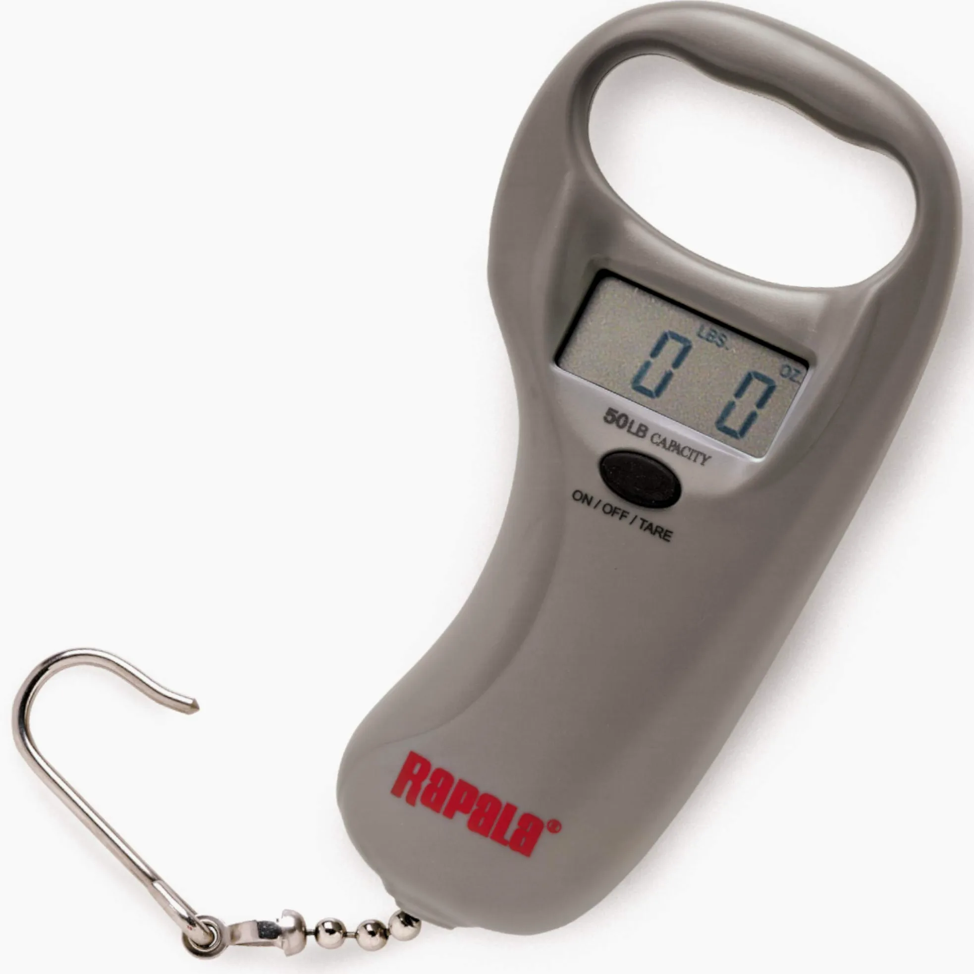 Rapala - Báscula digital Sportsman Digital Scale - Accesorios de pesca para pesar peces - Peso máximo 25 km - Pantalla fácil de leer - Pantalla kg y lb - Larga duración - Ganchos de acero inoxidable