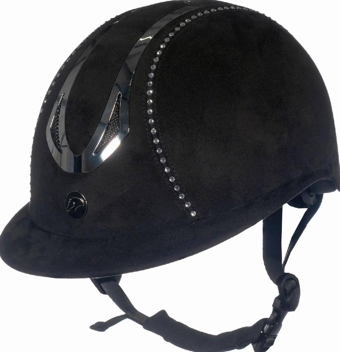 HKM Illusion Diamond Casco de Montar Negro XL