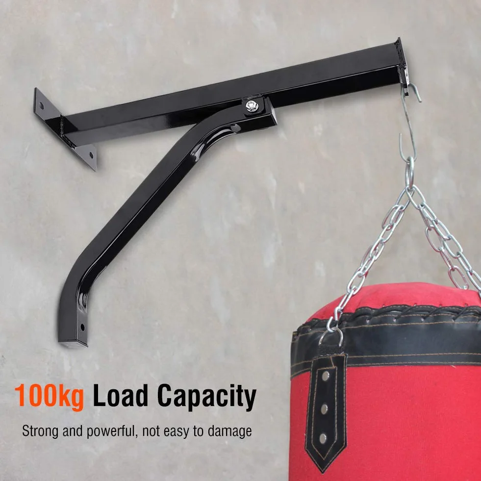 lyrlody Soporte de Pared para Saco de Boxeo, Acero Resistente, Carga Máxima 100 Kg, Fácil Instalación