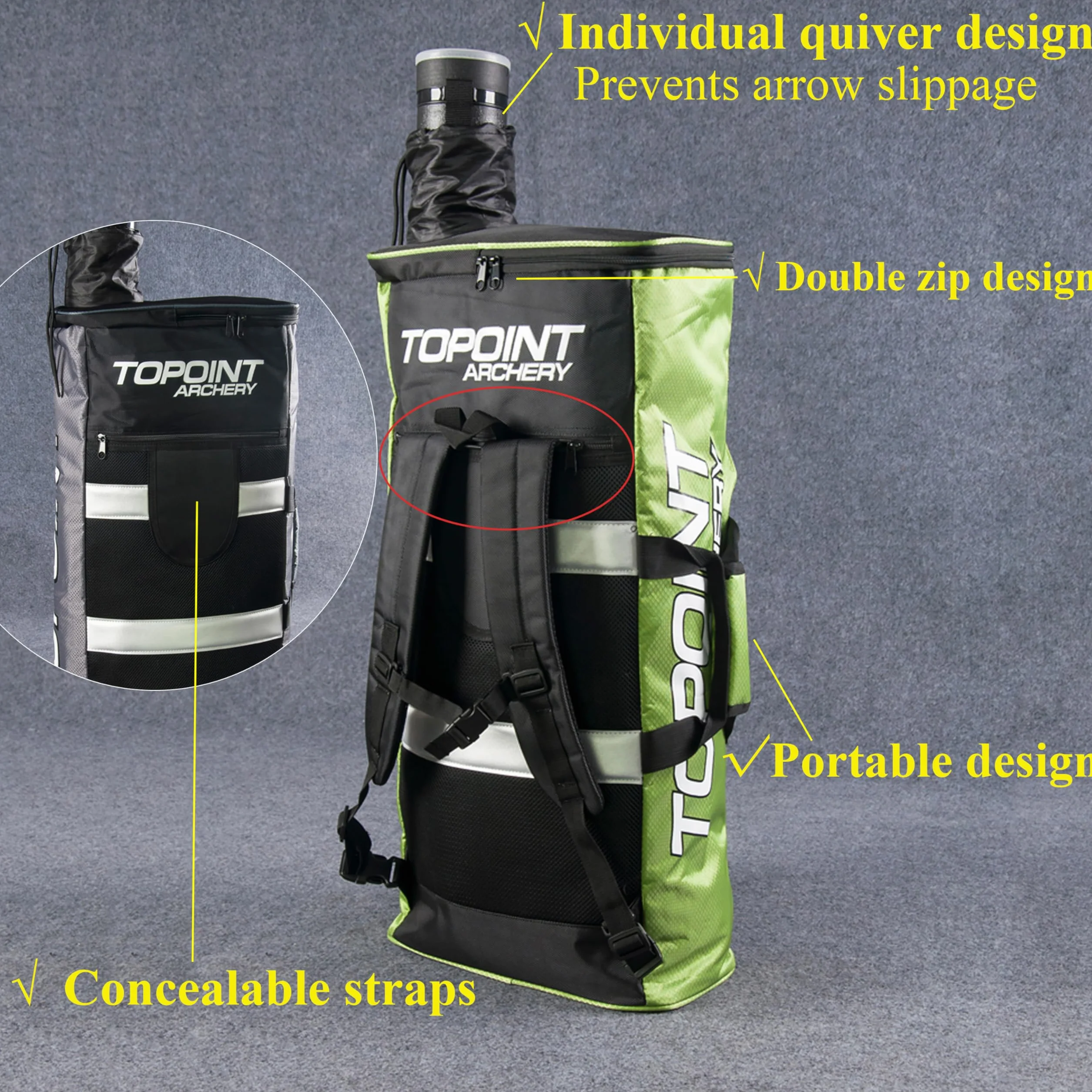 Bolsa para Arco Recurvo Mochila con carcaj Bolsa para Arco Recurvo Mochila de Gran Capacidad para Caza y Tiro al Aire Libre