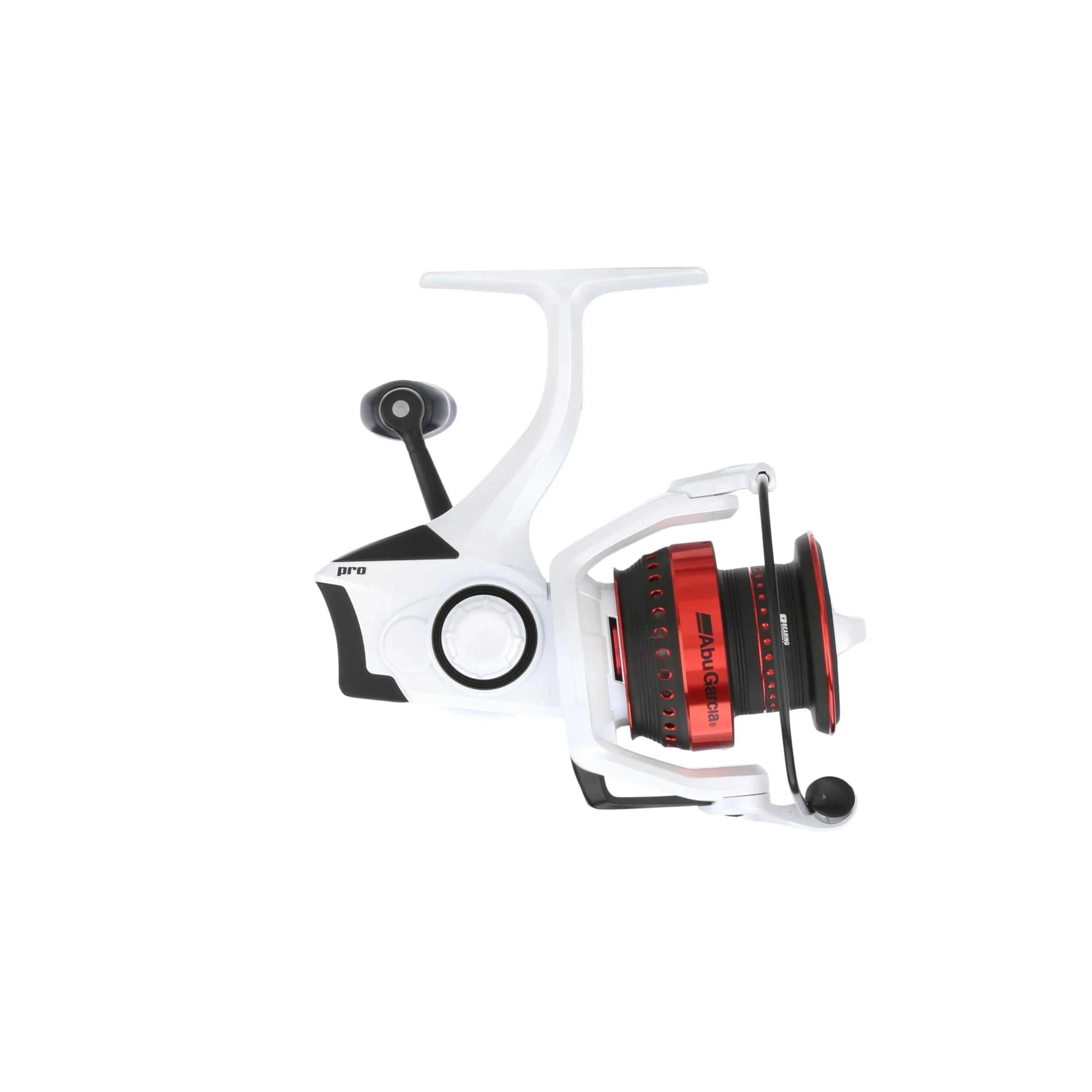 Abu Garcia MAX Pro Carrete Giratorio | Ligero y Duradero | Carrete de Pesca de Agua Dulce para Pescadores | Arrastre Suave, antirretroceso instantáneo | Lubina, Trucha, Leucoma | 4000H Blanco y Rojo