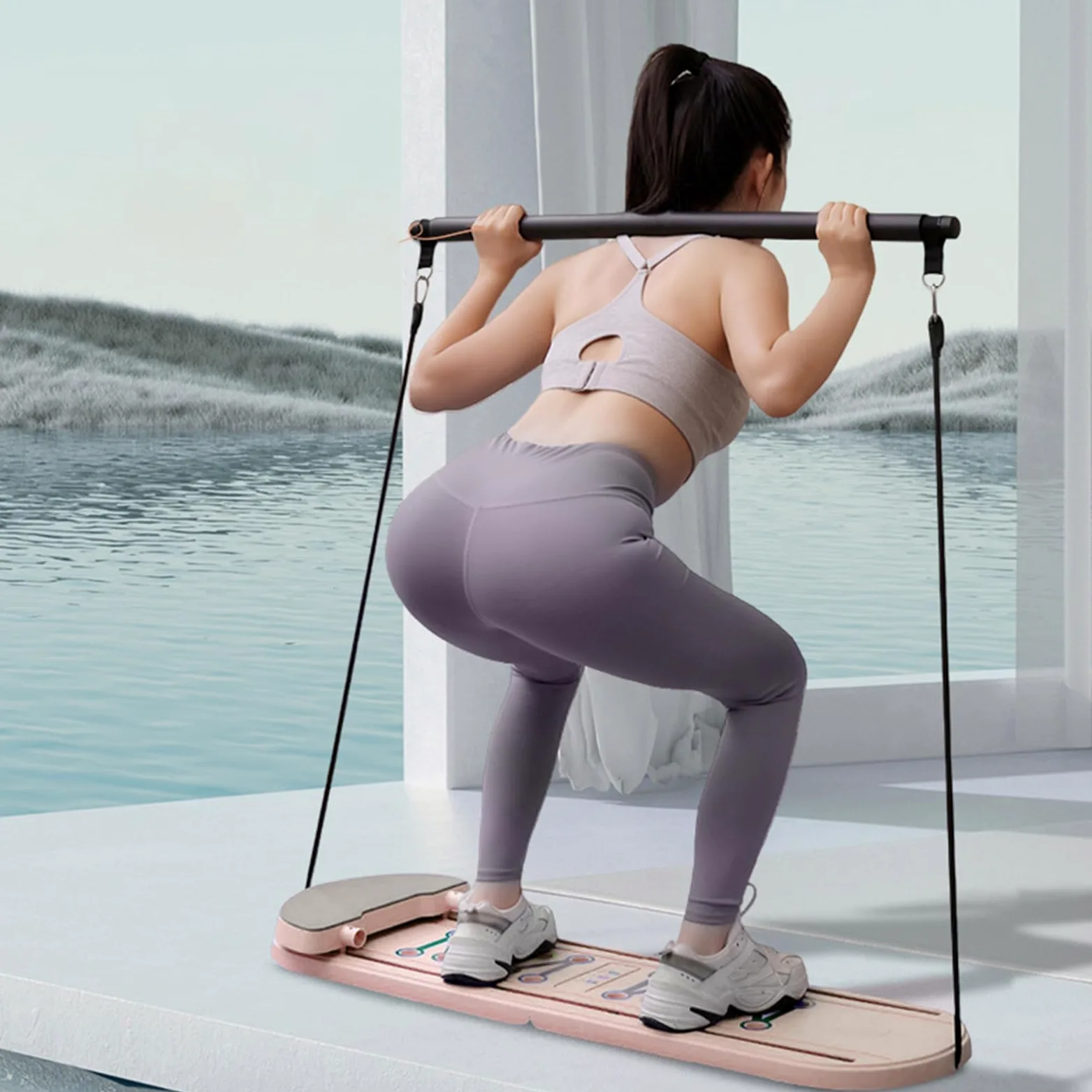 Máquina De Pilates Reformar - Accesorios de Fitness y Ejercicio Plegables,Tabla De Pilates Para Entrenamiento De Abdominales Y Core,Para Oficina Entrenamiento Rehabilitación Empaquetado