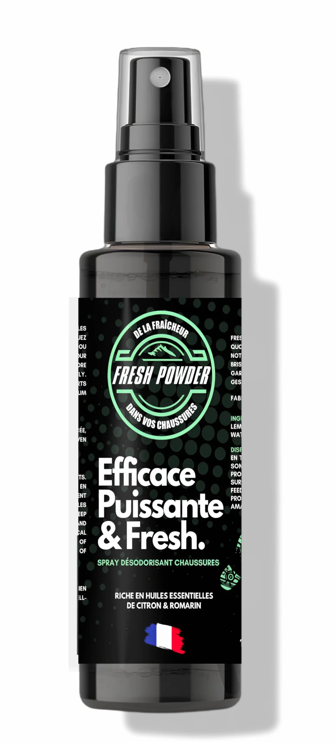 Desodorante de zapatos Fresh Powder Limón 120 ml elimina olores neutraliza humedad polvo natural