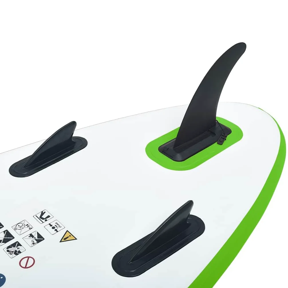Juego de Tabla de Paddle Surf Hinchable Verde y,Deportes,Actividades al Aire Libre,Deportes acuáticos y navegación Deportiva,Surf,Paddleboards,11.8kg-92732