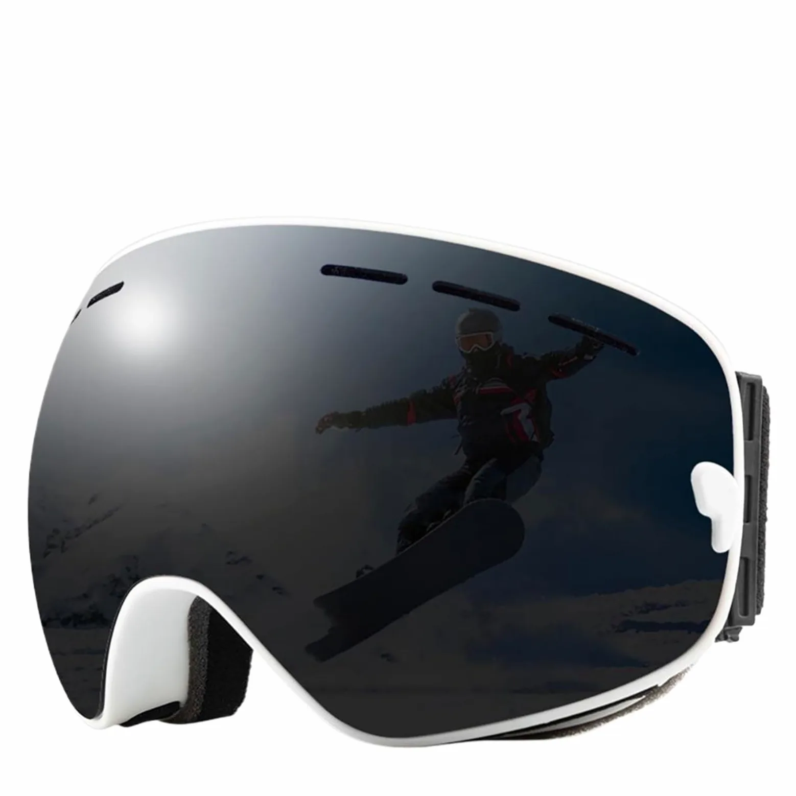 Gafas de esquí 1/2/3 piezas Gafas de montañismo - Gafas de radiación - Gafas de viento Gafas de esquí esféricas grandes - Gafas de esquí antiniebla Gafas para exteriores (Color: 09 3 piezas) (08