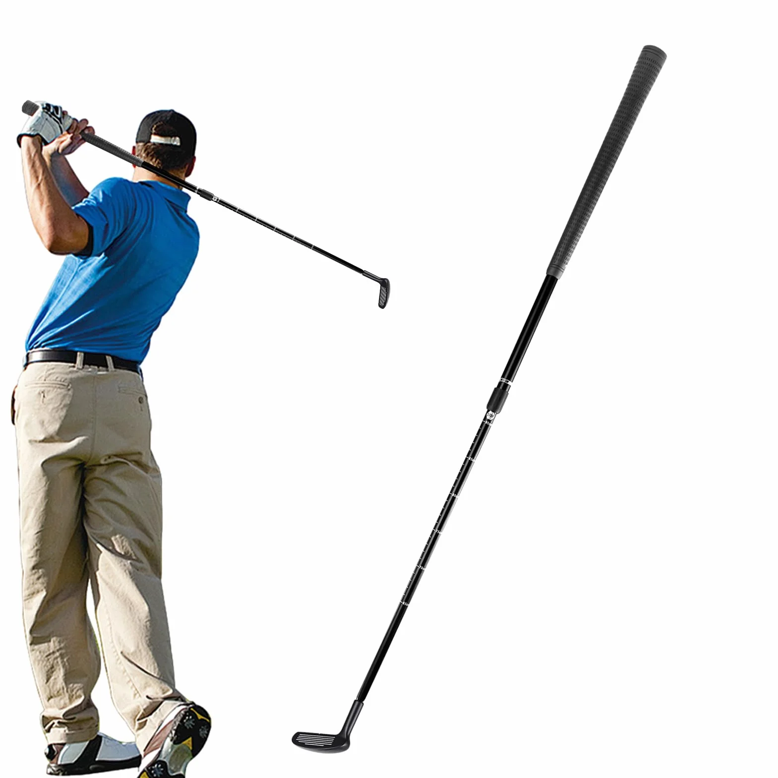 Chipper, de Golf para Hombre, Pala telescópica de aleación de Zinc, Ajustable con Escala, para diestros y Zurdos, Putter de Golf Resistente, para niños Adultos