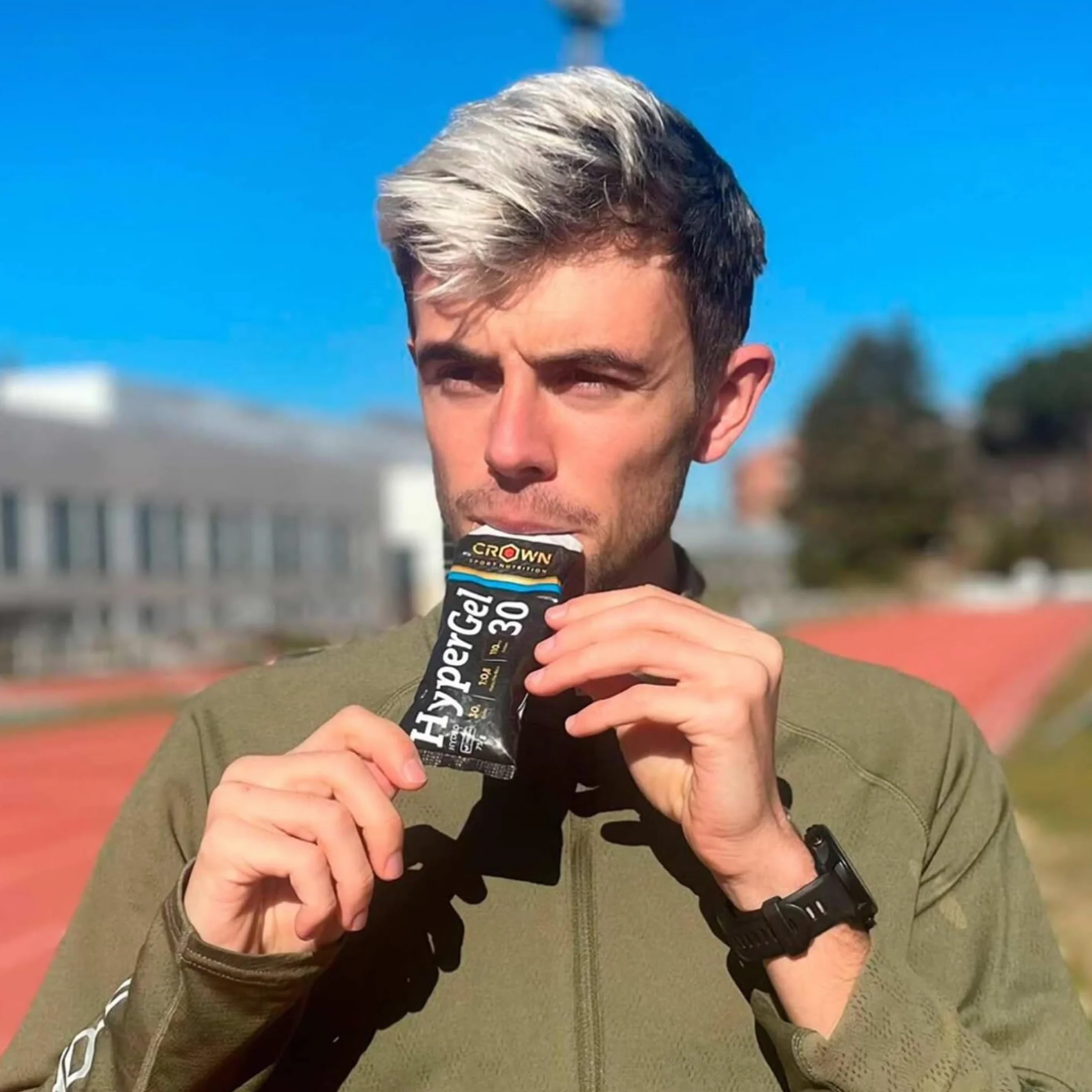 Crown Sport Nutrition HyperGel 30 Gel Energético Running Ciclismo 30 g Carbohidratos Cafeína 80 mg Sodio 110 mg Sin Aditivos Vegano