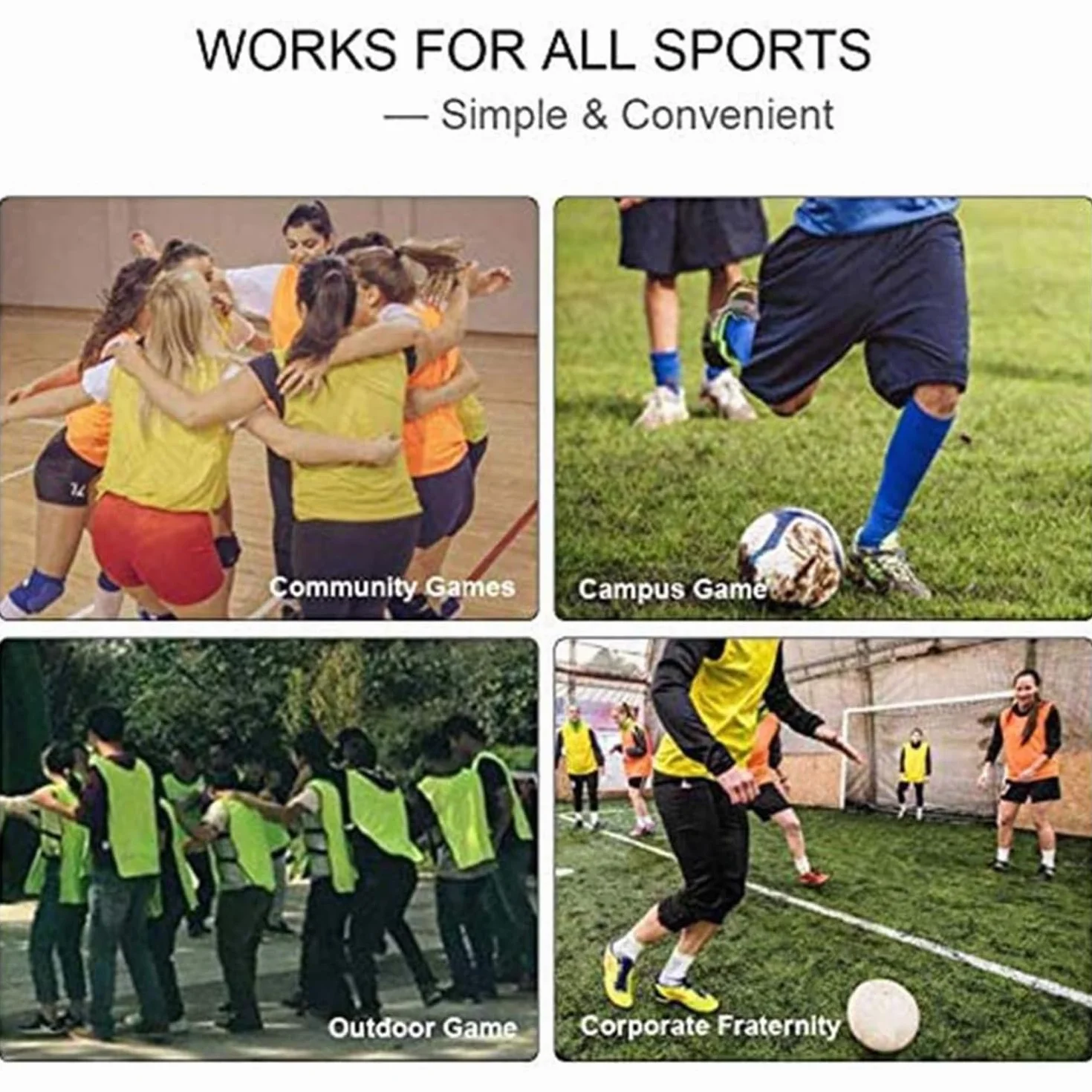 Senston Casulla de 12 Piezas para Entrenamiento de Respaldo de Fútbol, Baloncesto, Voleibol y Béisbol