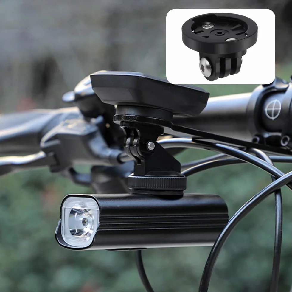 Soporte Bicicleta, Soporte para Ciclocomputador Gopro Universal Soporte para Cámara Compatible con Luz Bicicleta Adaptador Combo de Montaje para Garmin Edge, Distancia Entre Orificios 22