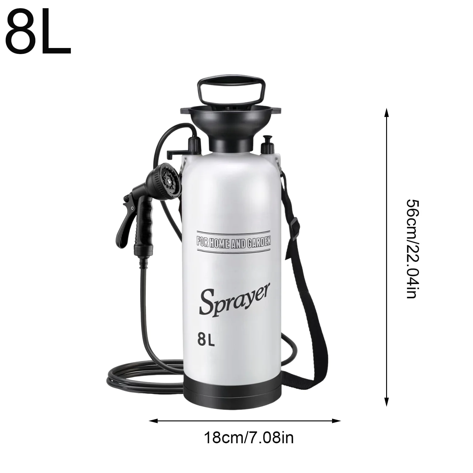 Genérico Ducha Portátil | Pulverizador De Agua Manual con Bomba para Ducha,Accesorio De Rociador para Lavado De Mascotas Riego De Plantas Limpieza Interior Exterior Playa Senderismo Viaje