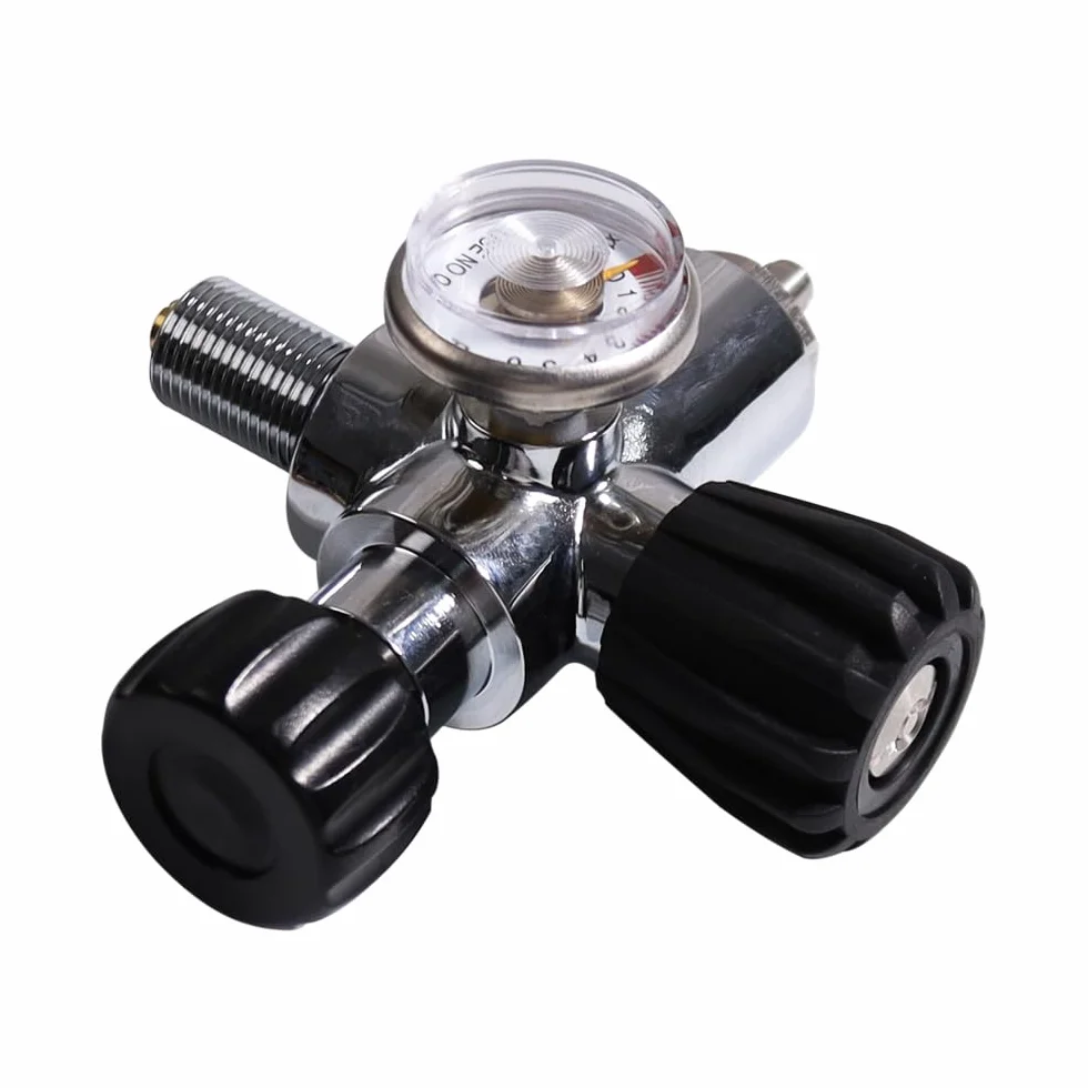 TUXING 4500PSI Alta Presión PCP Paintball Estación de Relleno Válvula de Acero Inoxidable HPA CO2 Tanque DIN Sistema de Carga Negro M18*1.5